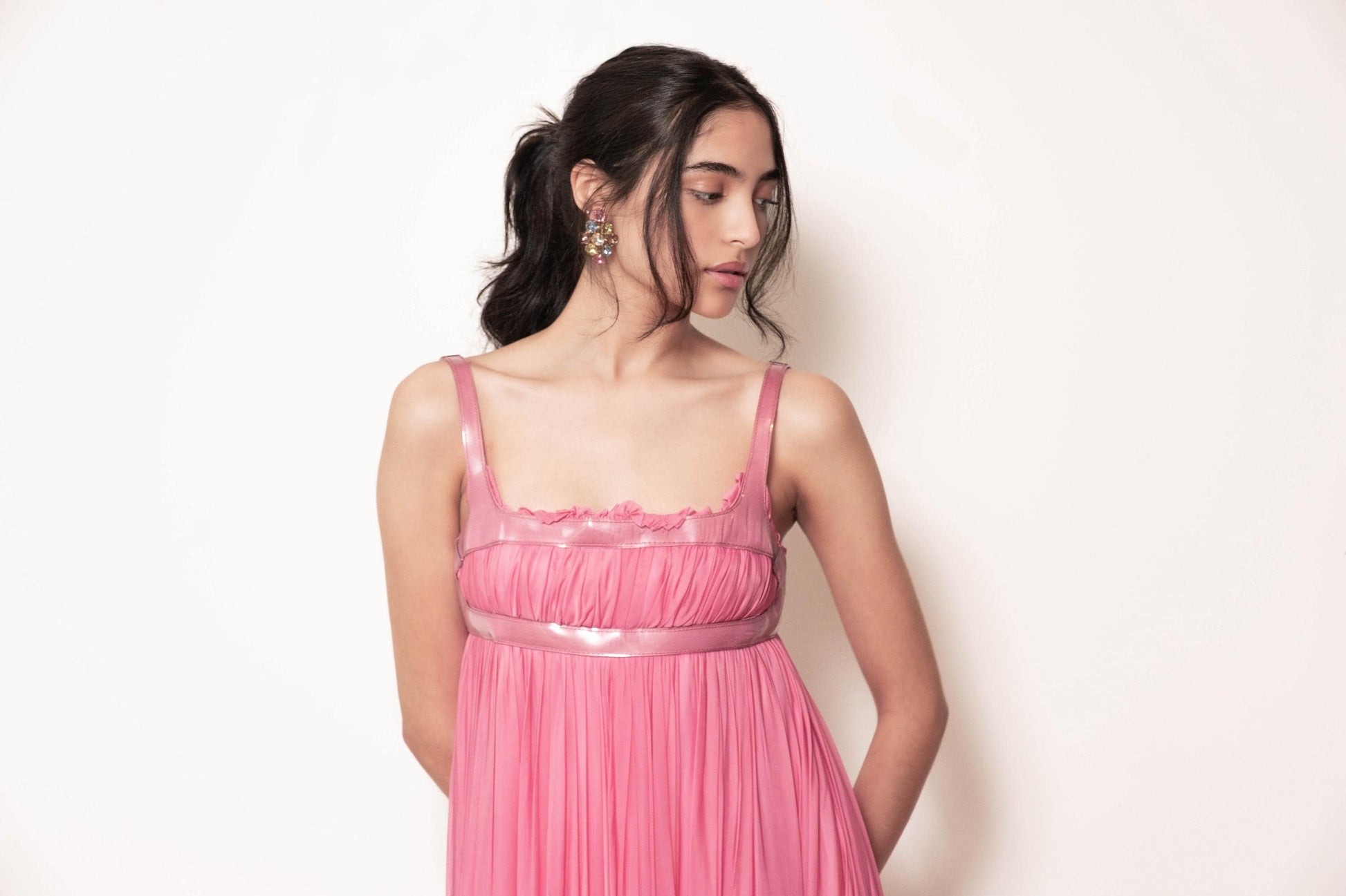 NWT Alexander McQueen 2004 Pink Harness Babydoll Dress