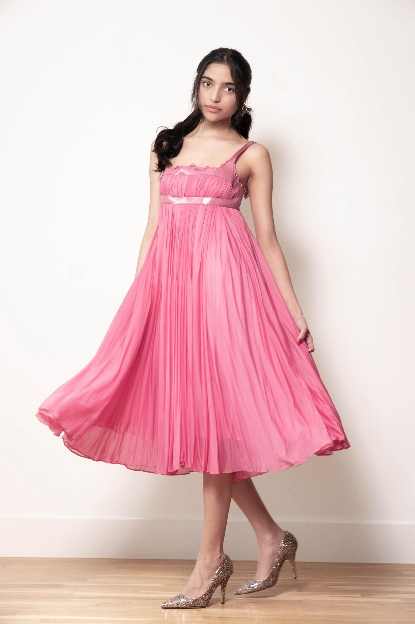 NWT Alexander McQueen 2004 Pink Harness Babydoll Dress