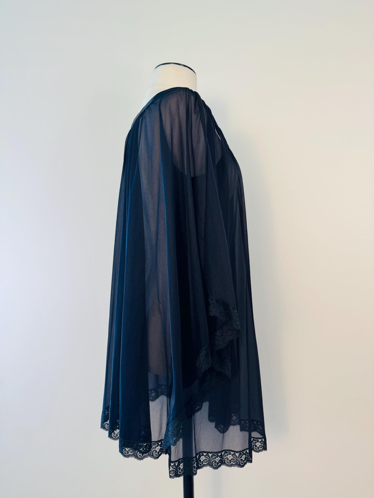 60s Mod Short Negliglee Angel Wing Sleeves