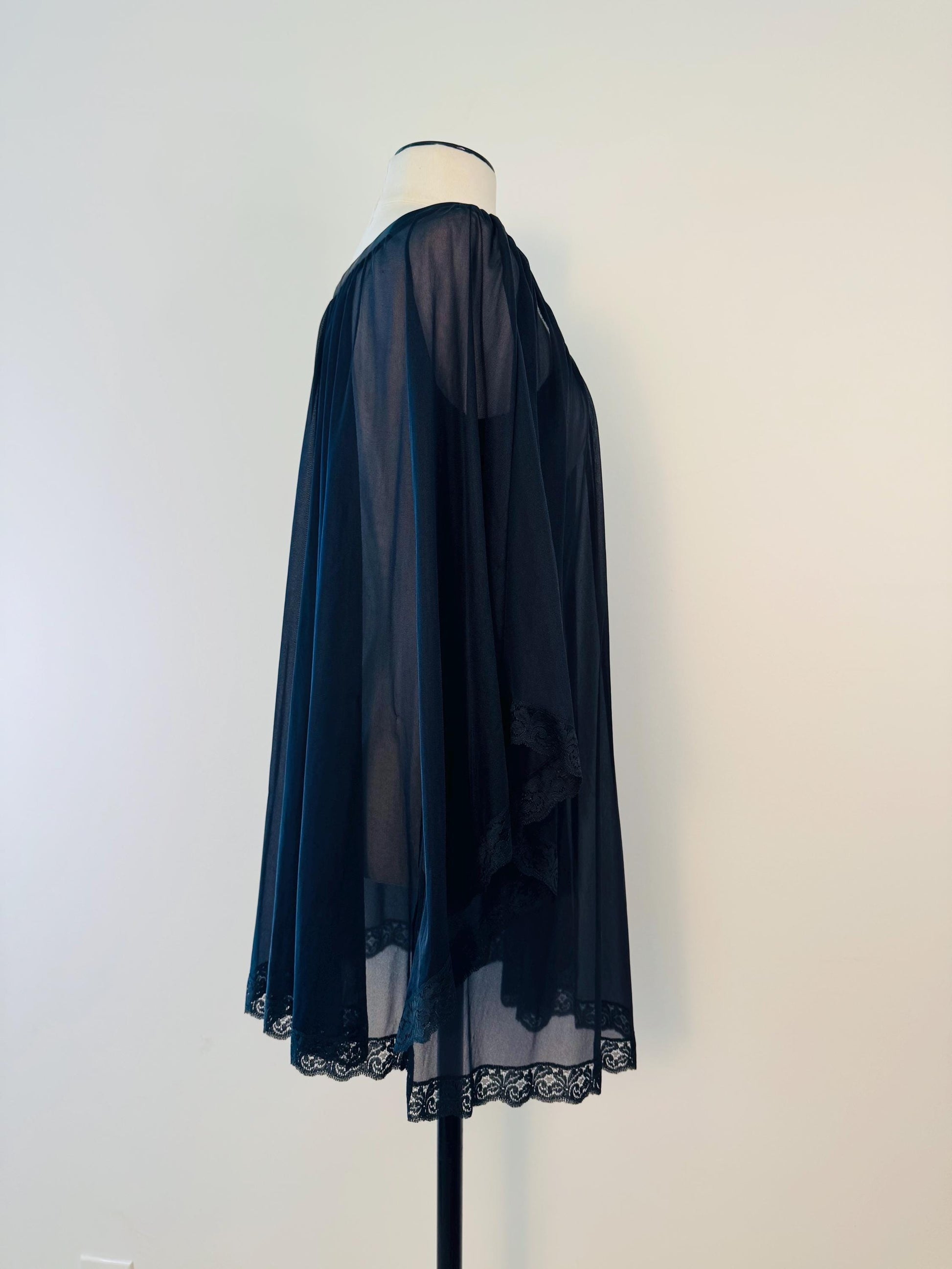 60s Mod Short Negliglee Angel Wing Sleeves