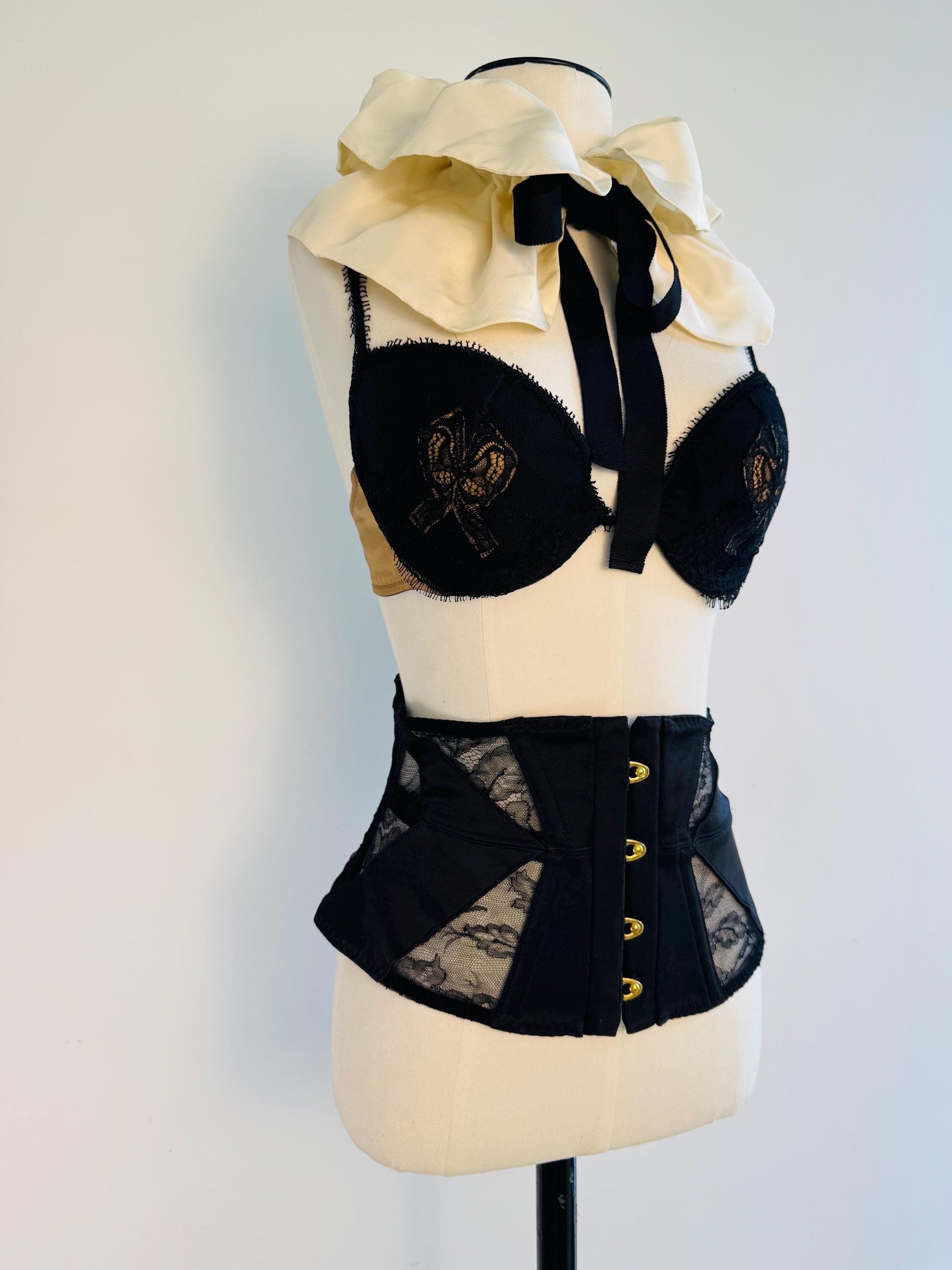 Agent Provocateur Silk Lace Boned Waist Waspie Corset