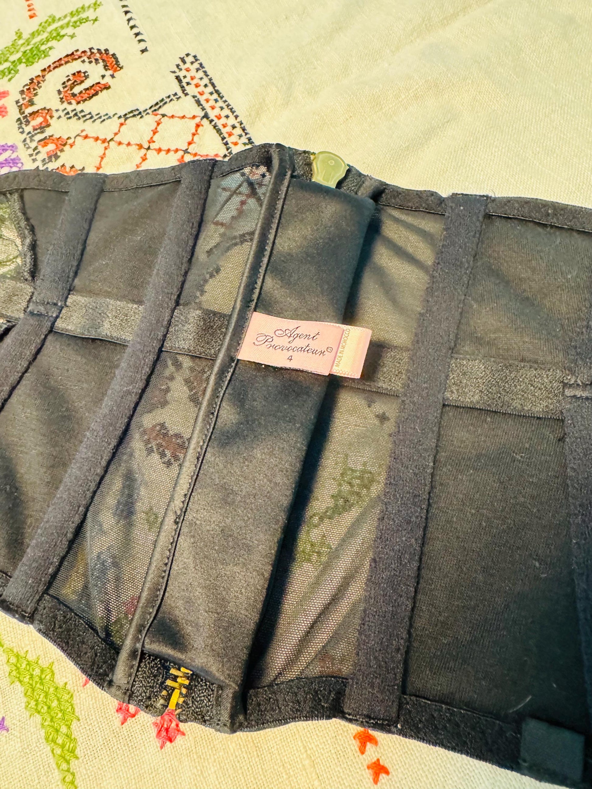 Agent Provocateur Silk Lace Boned Waist Waspie Corset