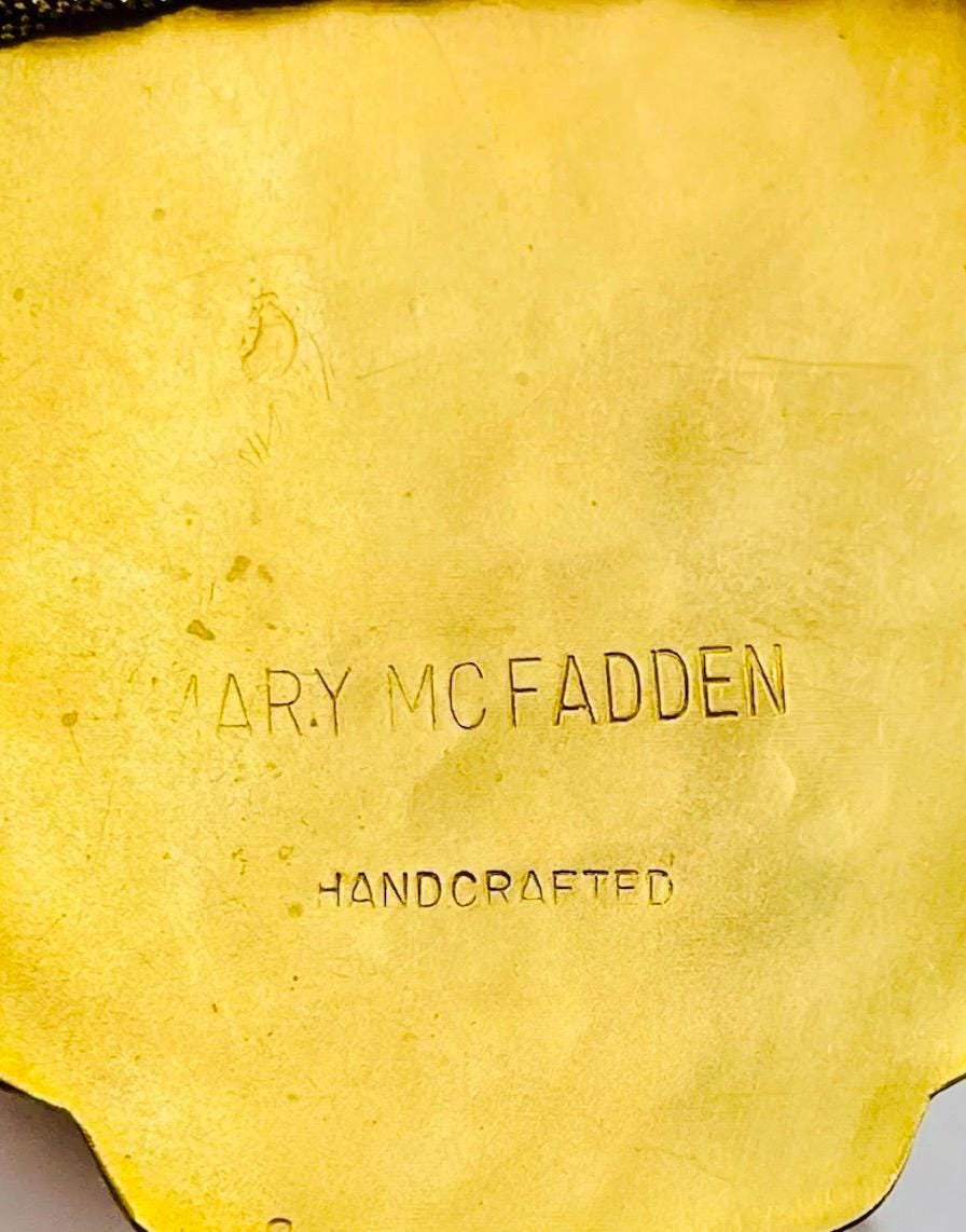 Rare Mary McFadden Gold Plated Dragon Pendant with Long Metallic Ropes