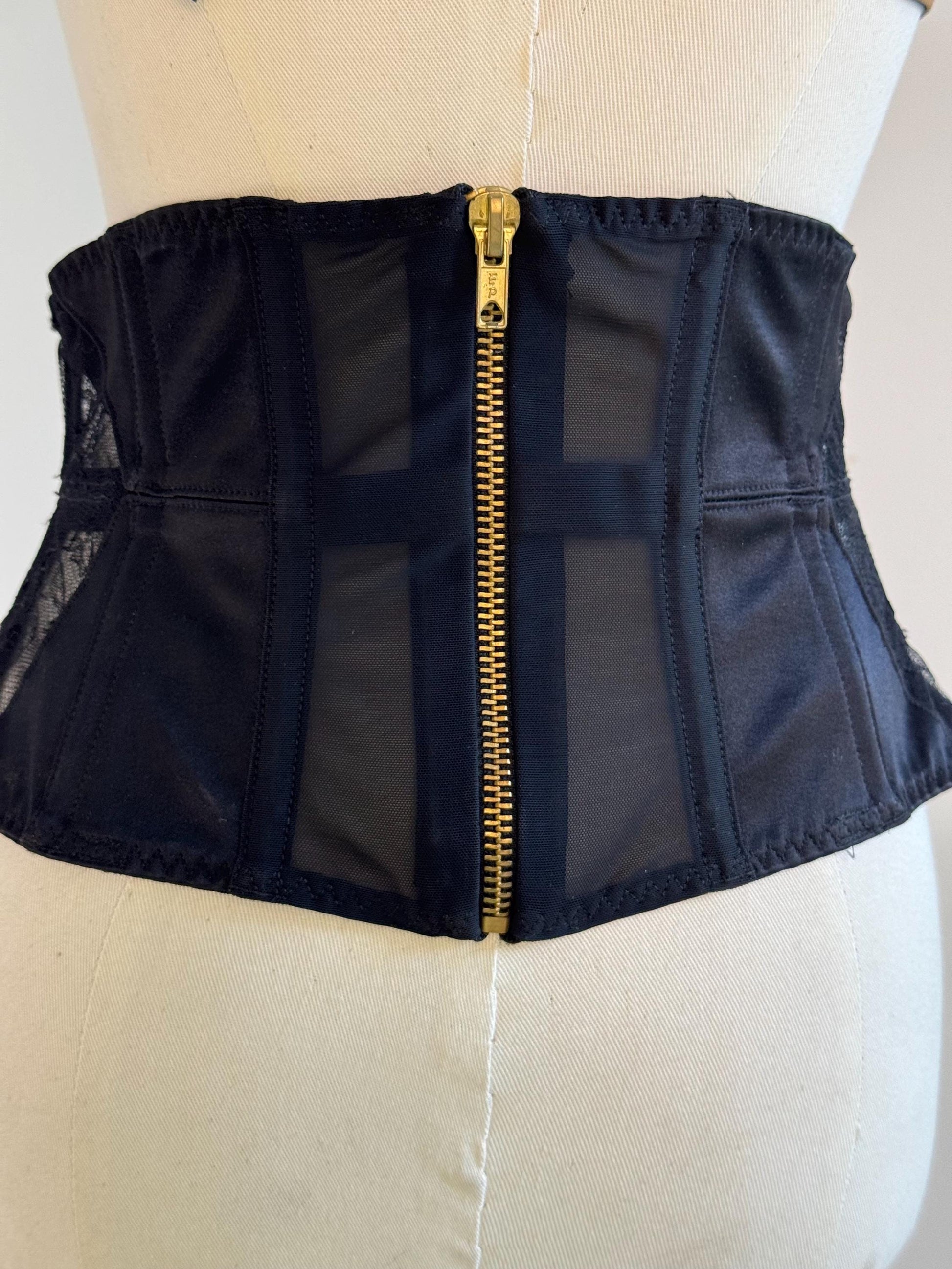 Agent Provocateur Silk Lace Boned Waist Waspie Corset