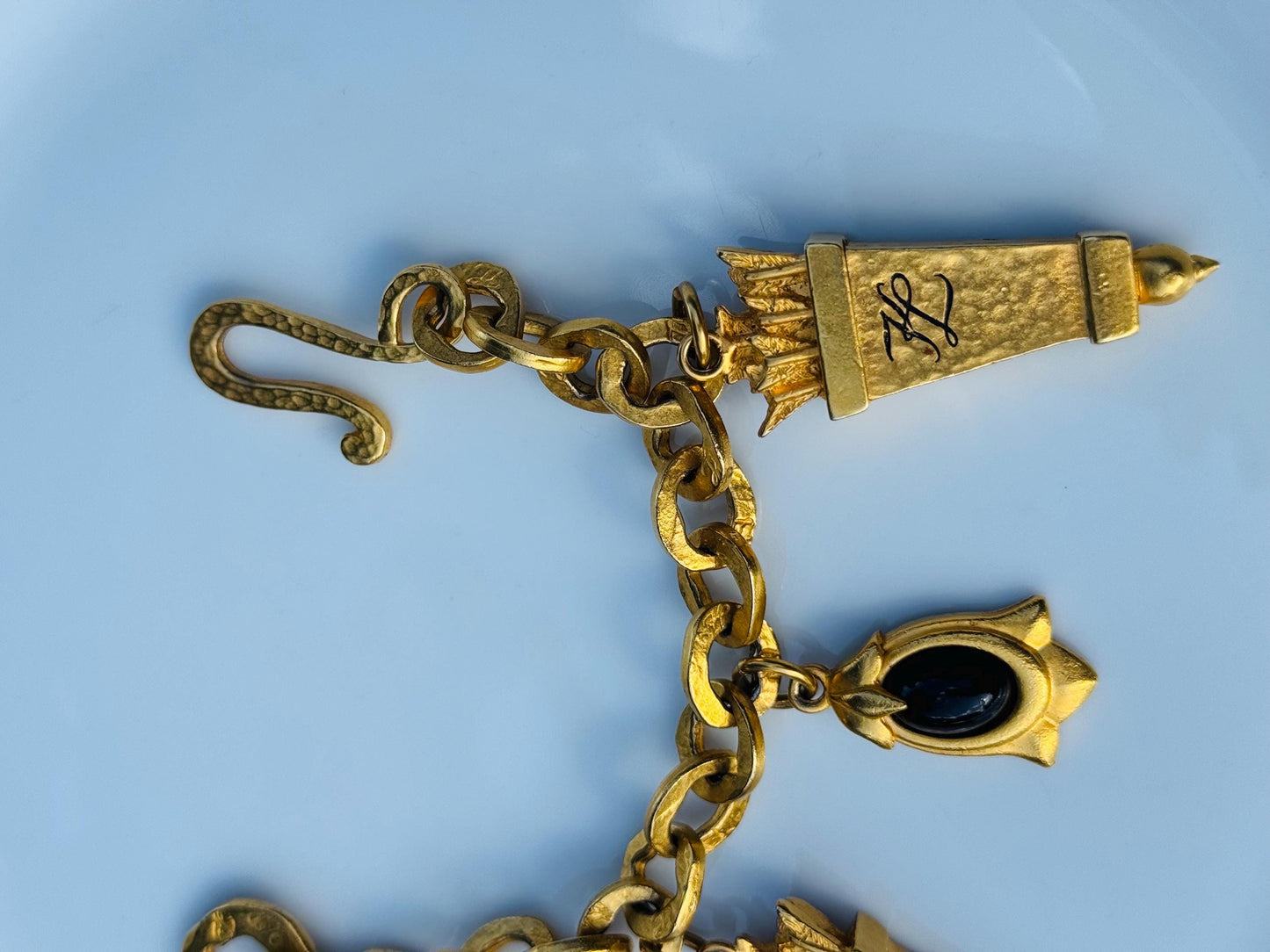 90s Karl Lagerfeld Gold Charm Bracelet