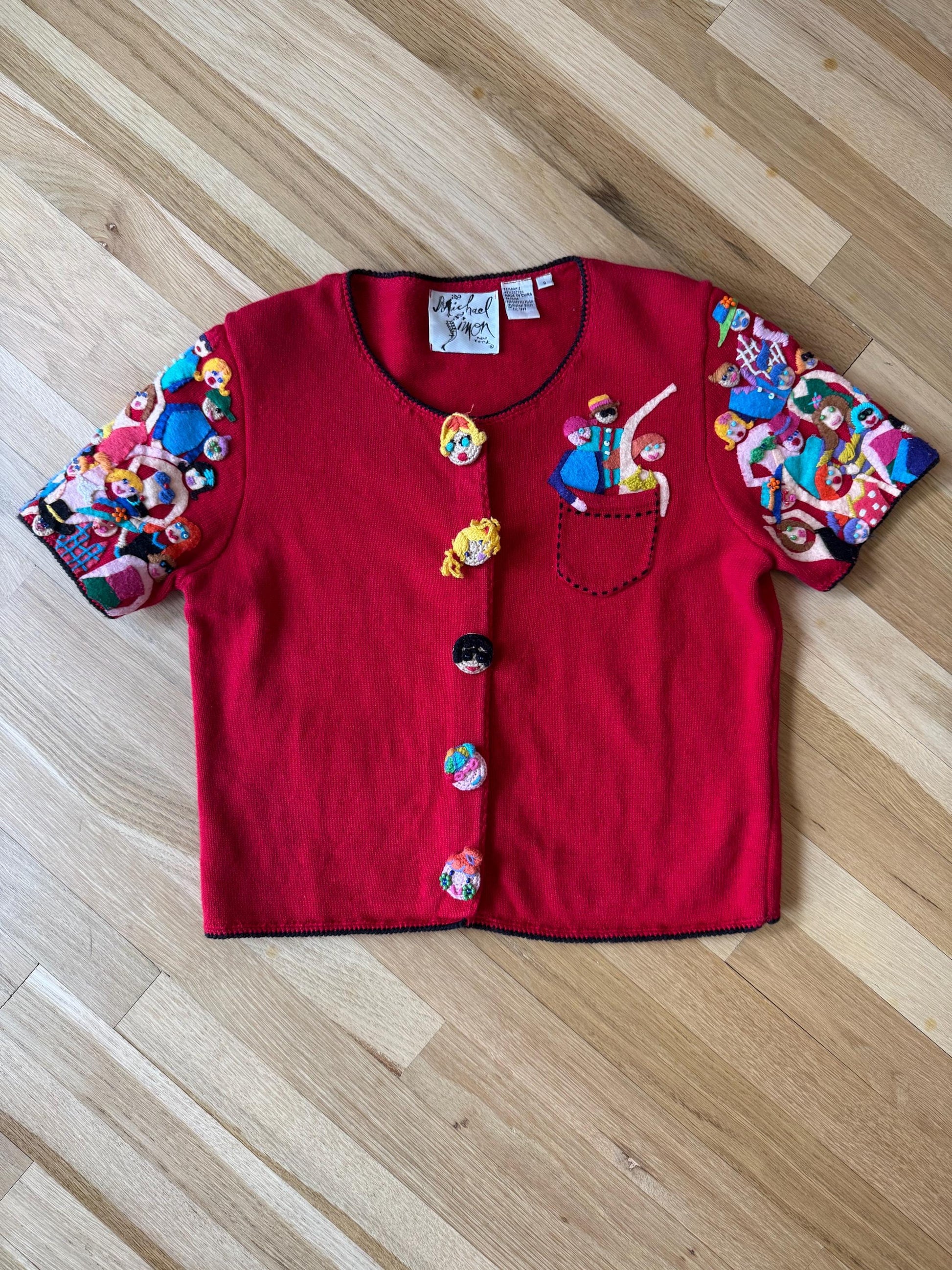 Vintage Michael Simon Hand Knit Sweater Top