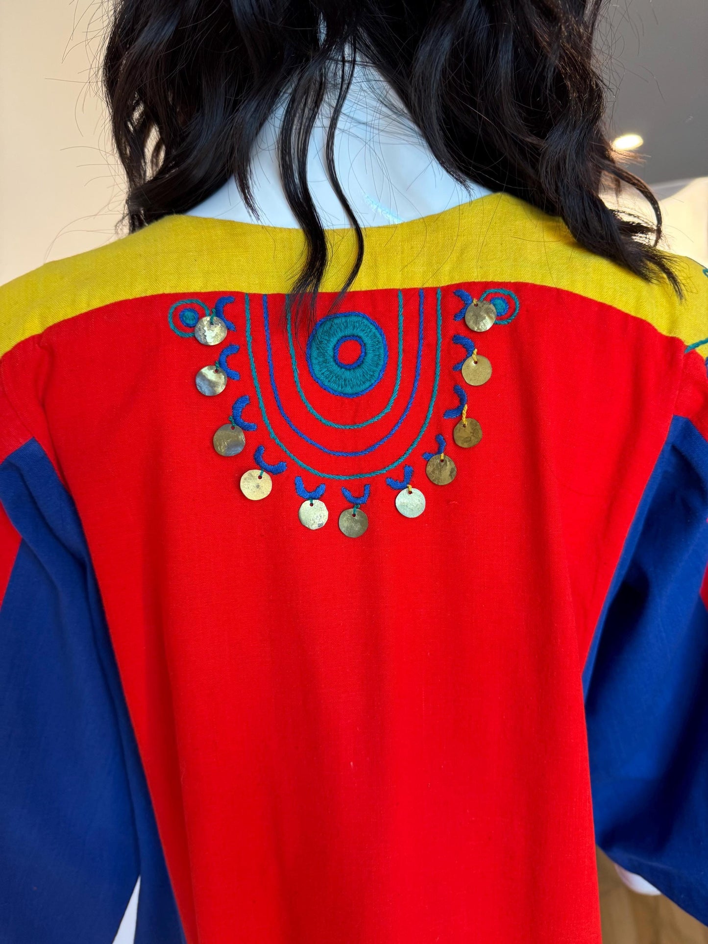 70s JOSEFA Bright Color Cotton Caftan