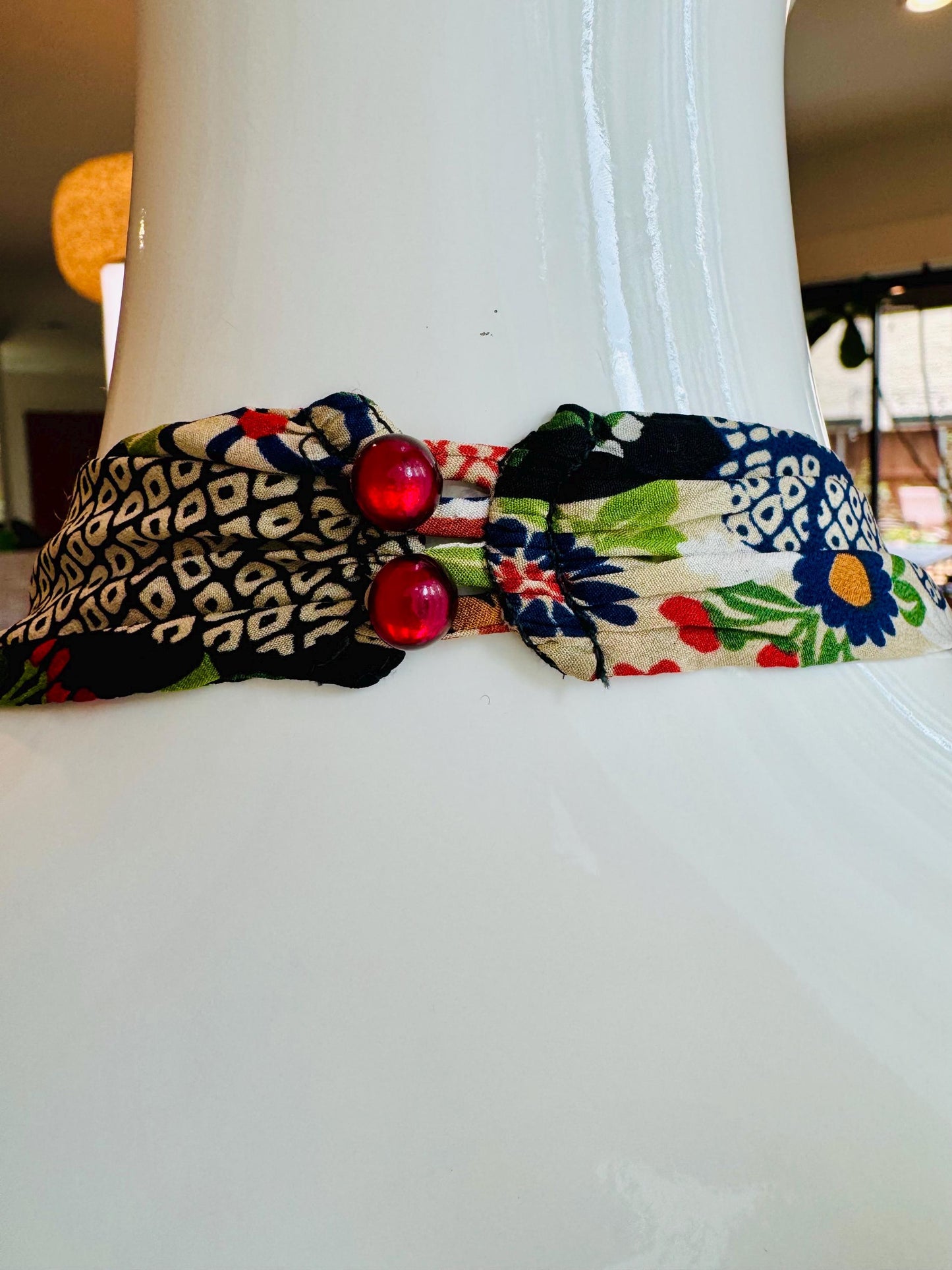 70s Silk PJ Walsh Floral Print Halter Dress