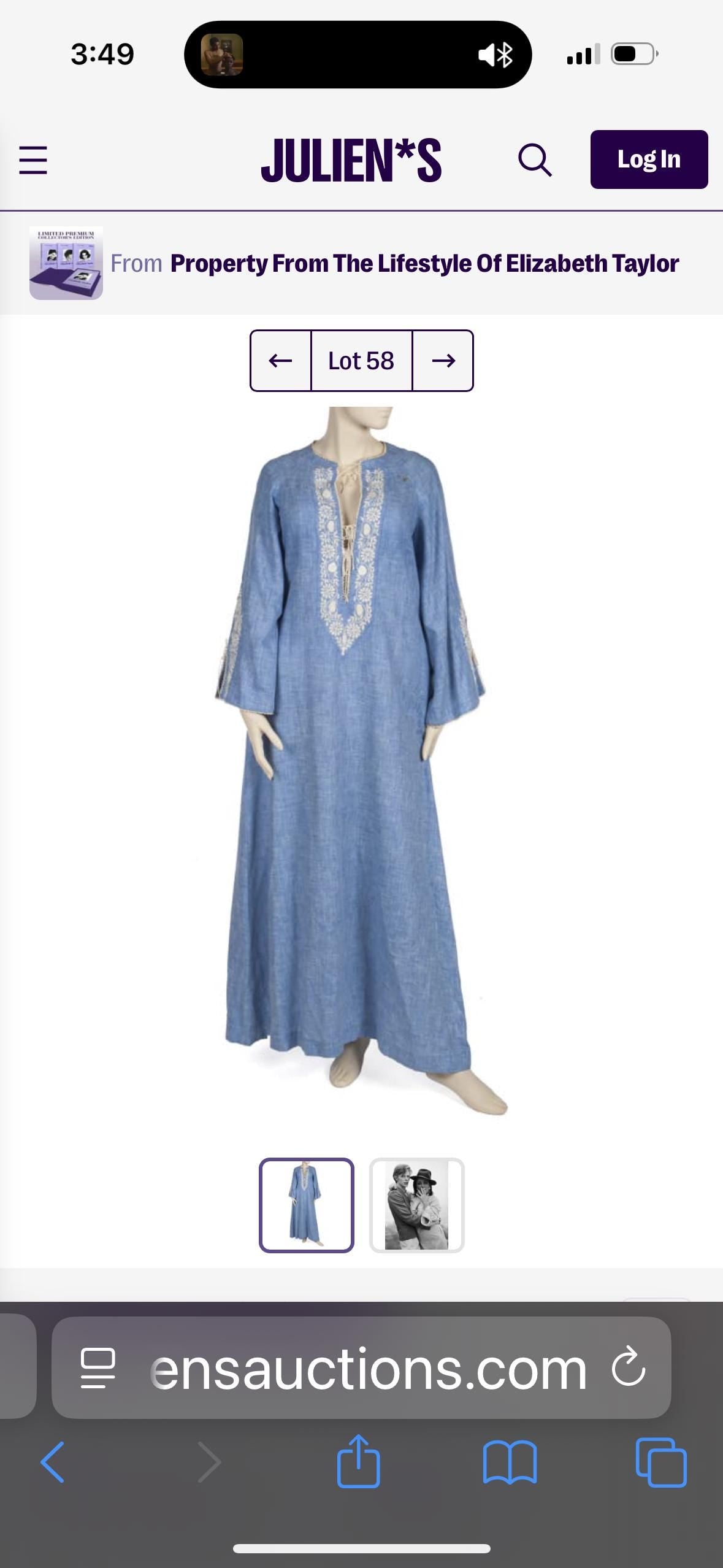 70s Archival Bill Tice Caftan As Seen on Liz Taylor