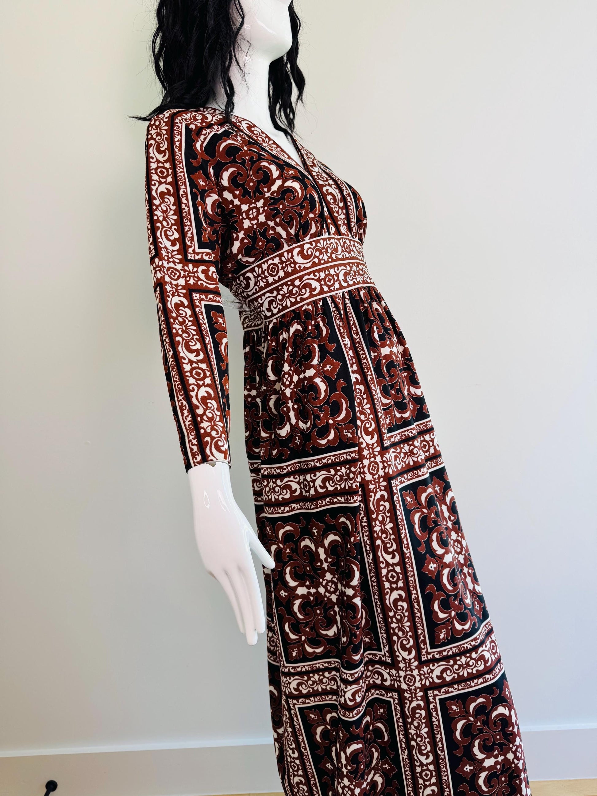 70s Avalon Printed Maxi Dress