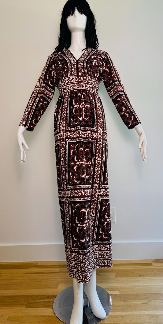 70s Avalon Printed Maxi Dress