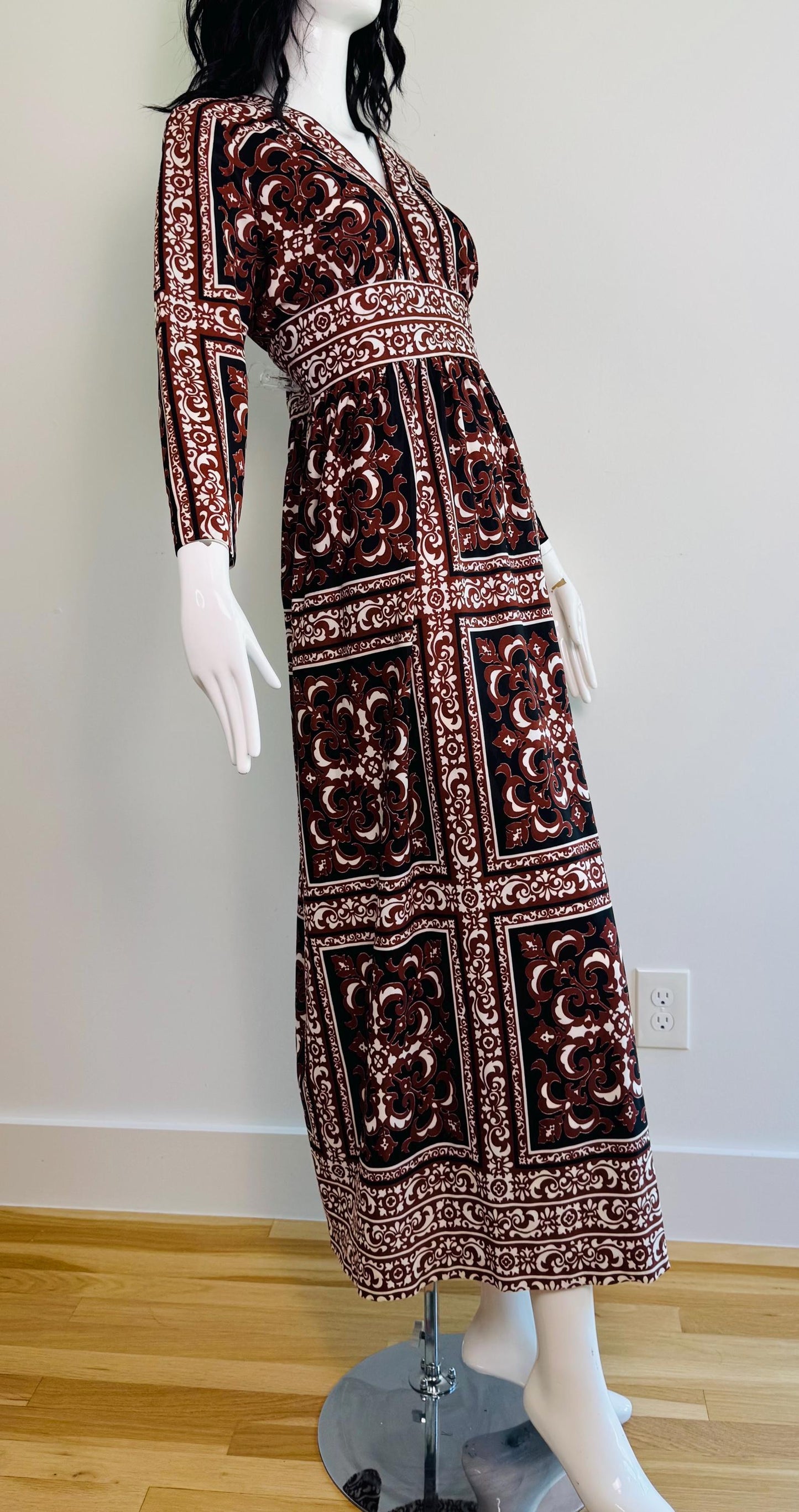 70s Avalon Printed Maxi Dress