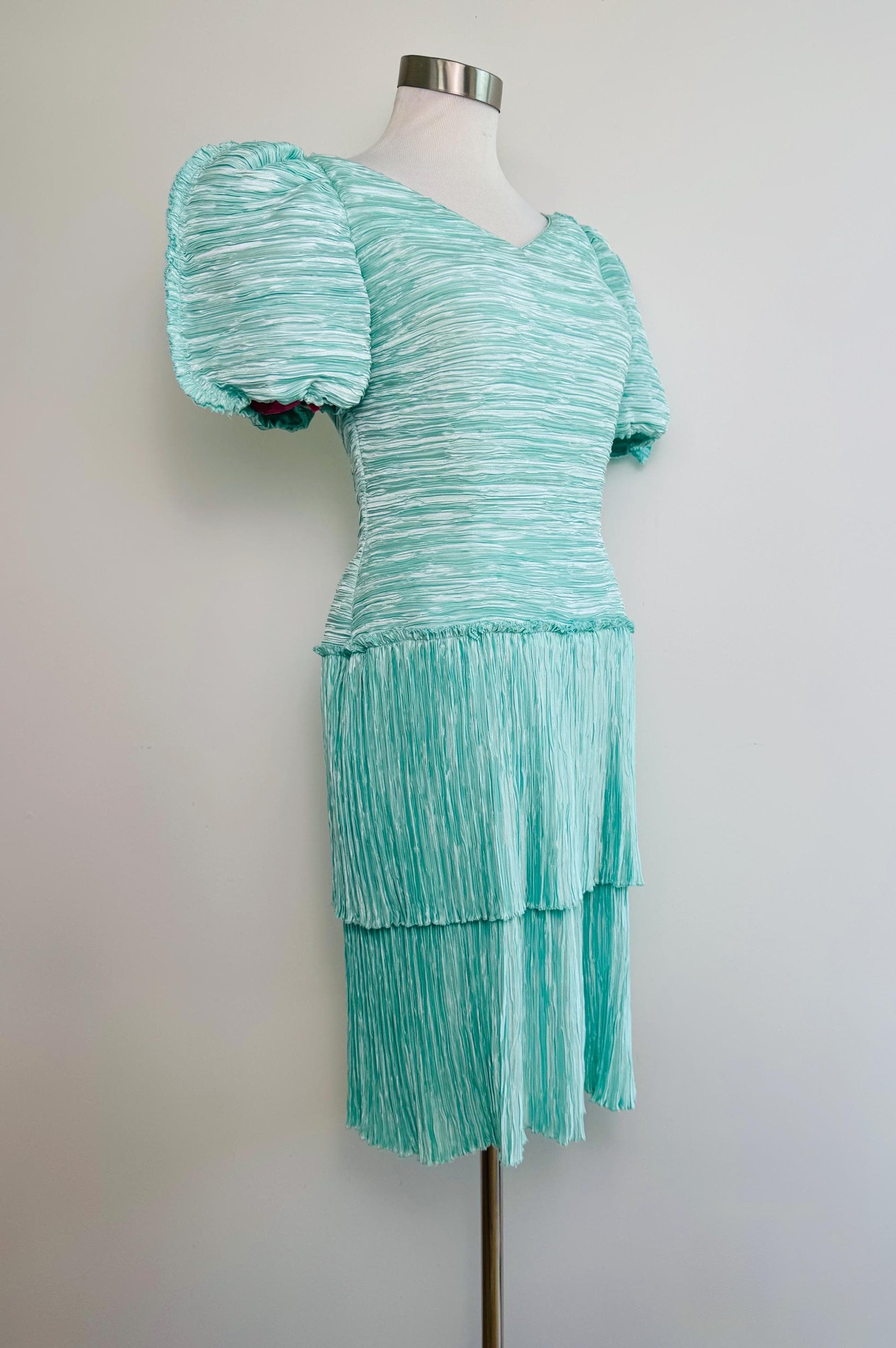 80s Mary McFadden Couture Pleated Dress