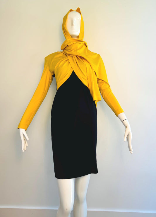 Rare Patrick Kelly Yellow and Black Shift Dress