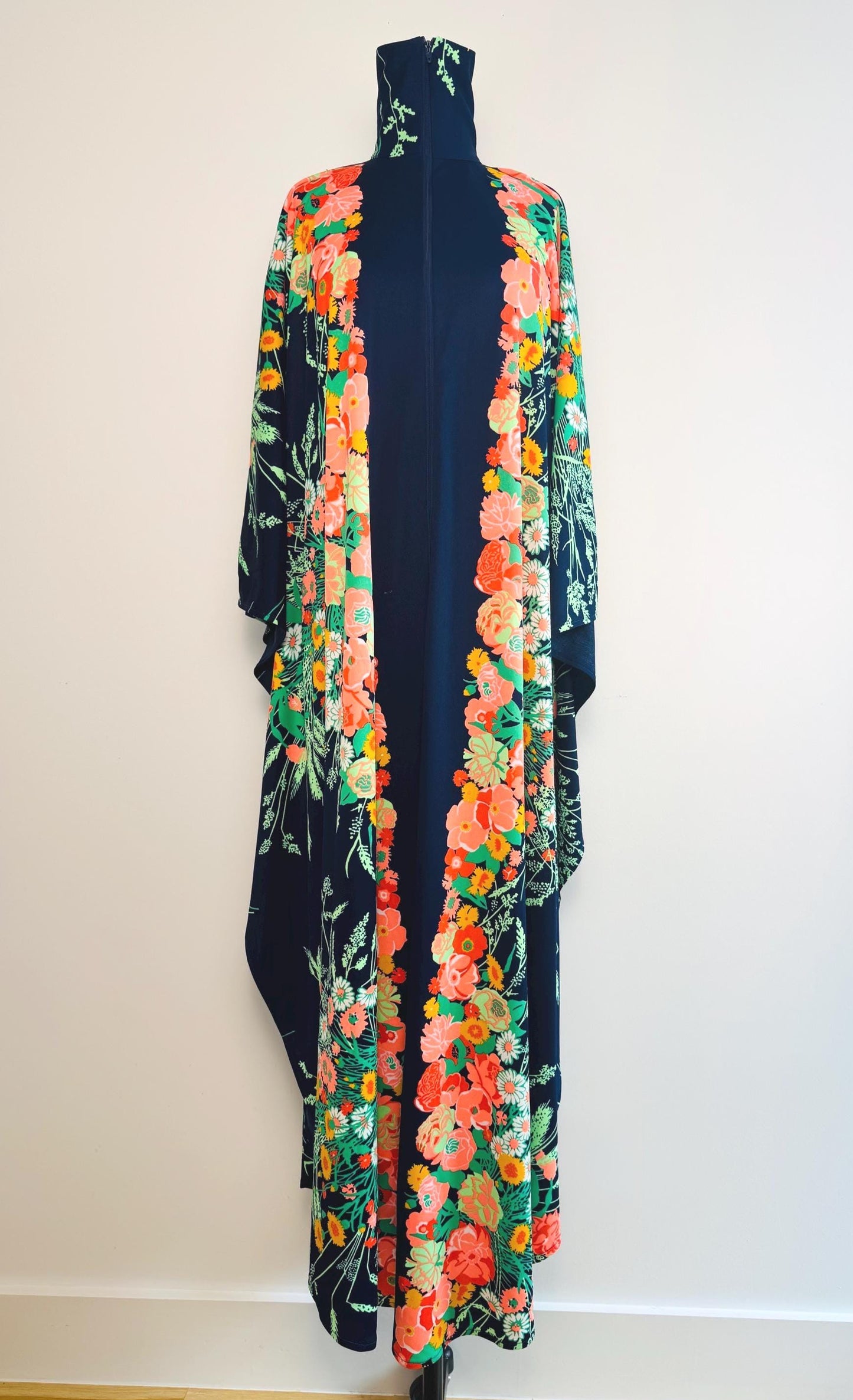 Late 60s Floral Print Caftan Muumuu
