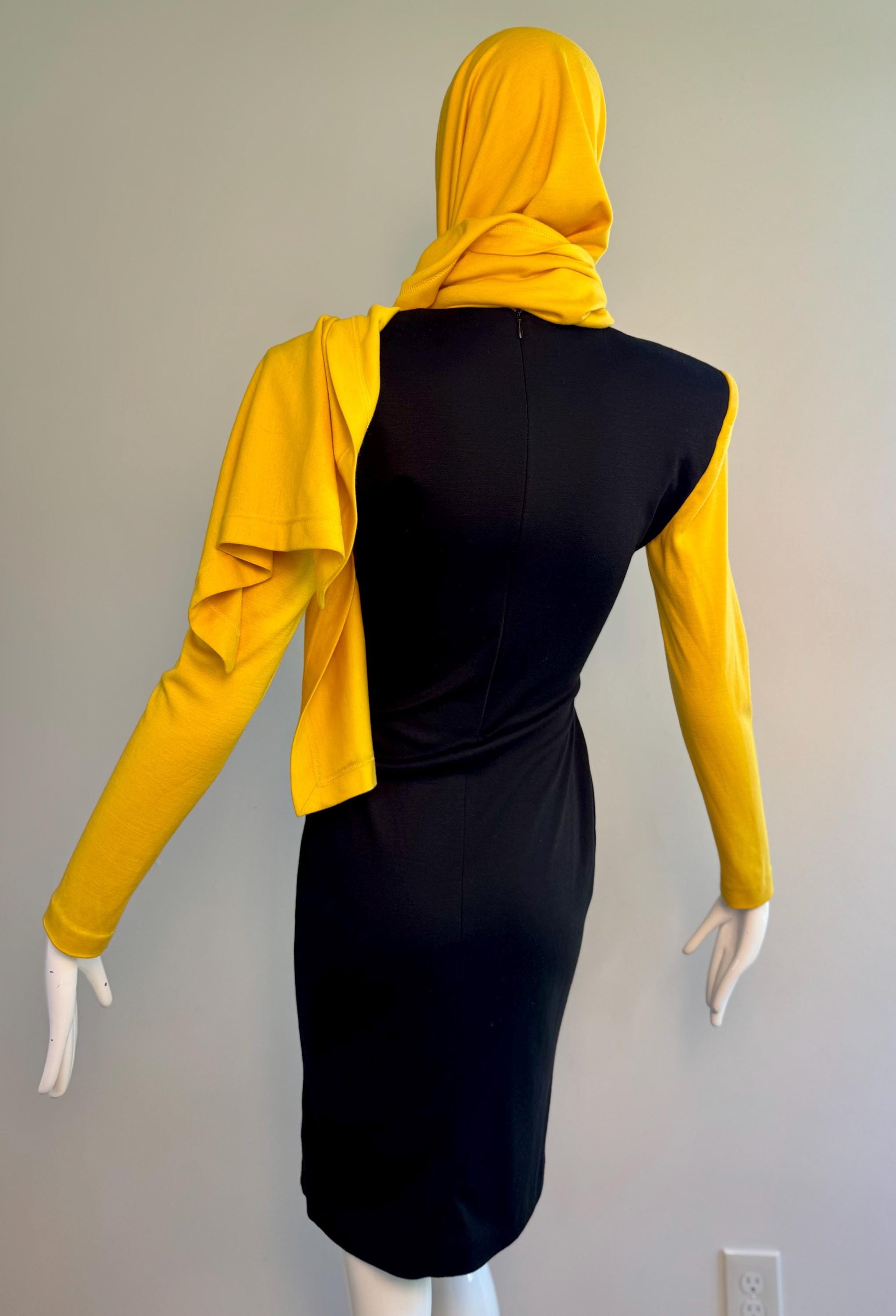 Rare Patrick Kelly Yellow and Black Shift Dress