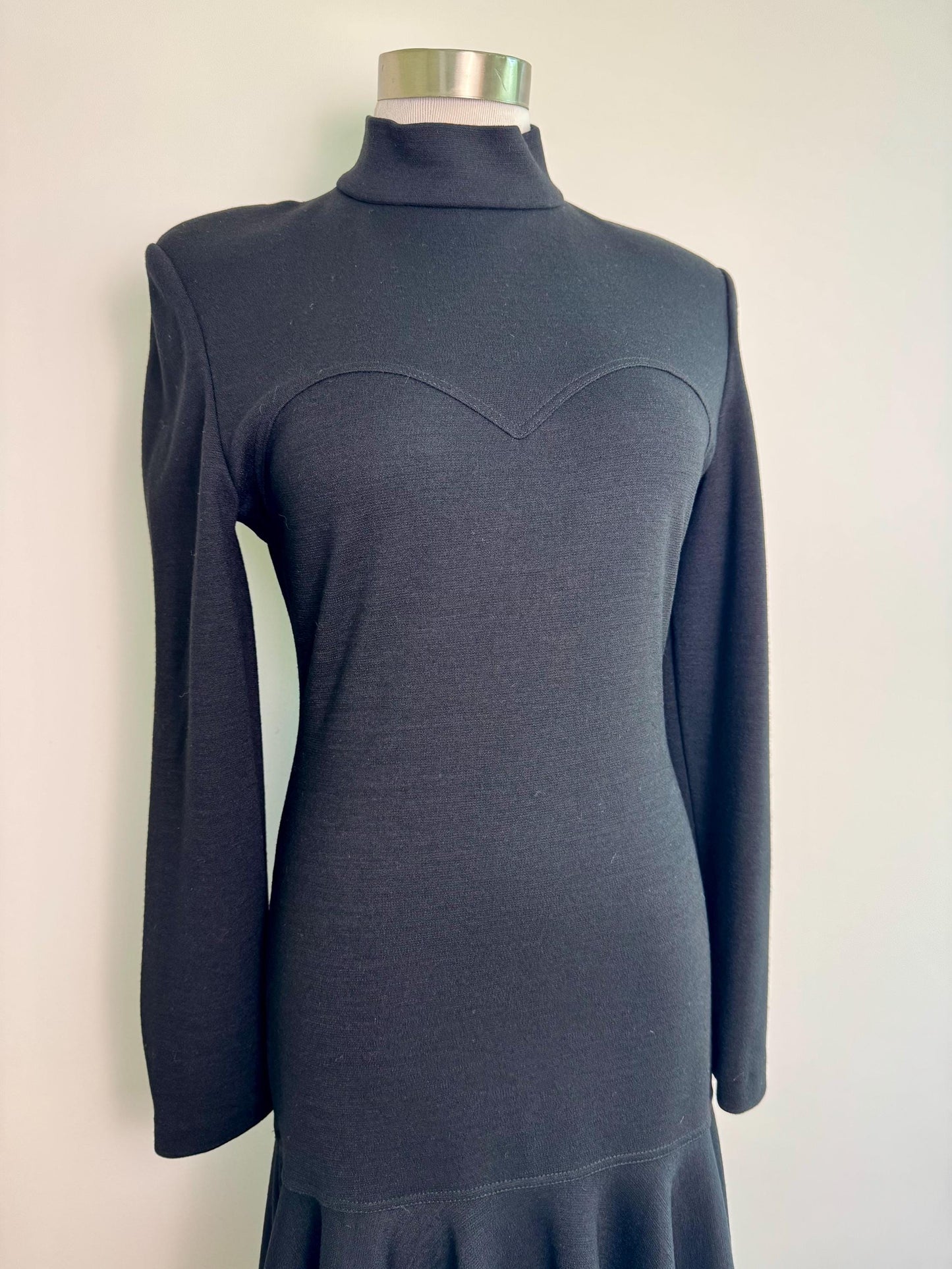 Patrick Kelly Fit and Flare Wool Dress