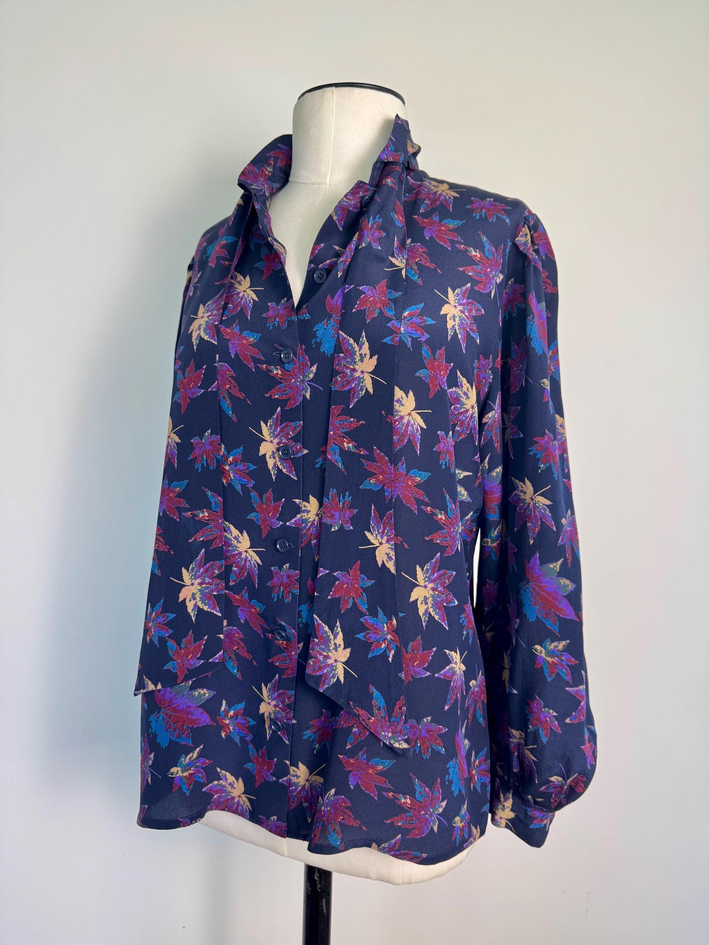 Vintage Ungaro Silk Bow Tie Blouse