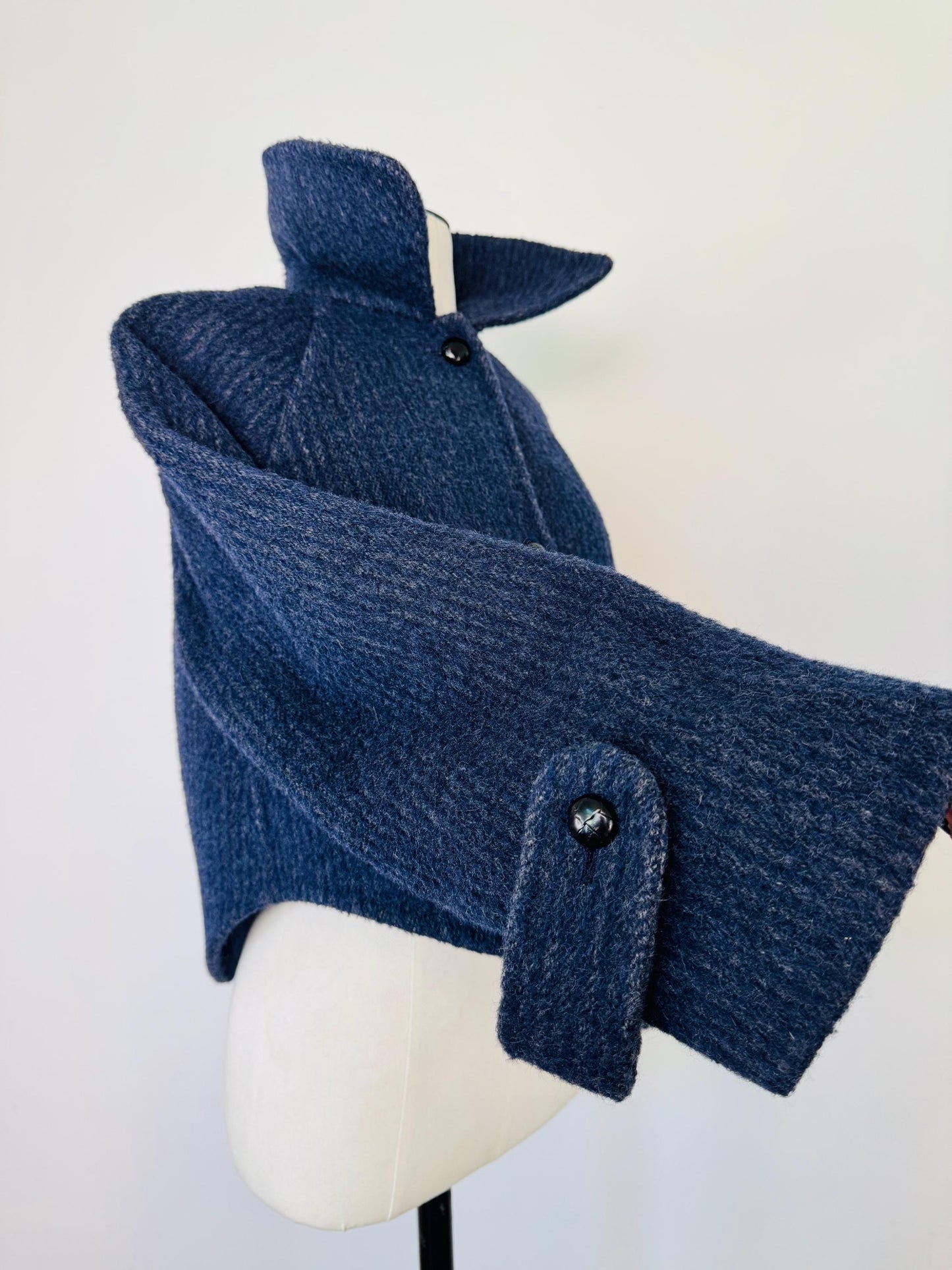 70s Geoffrey Beene Wool Cropped Jacket with Printed Blouse