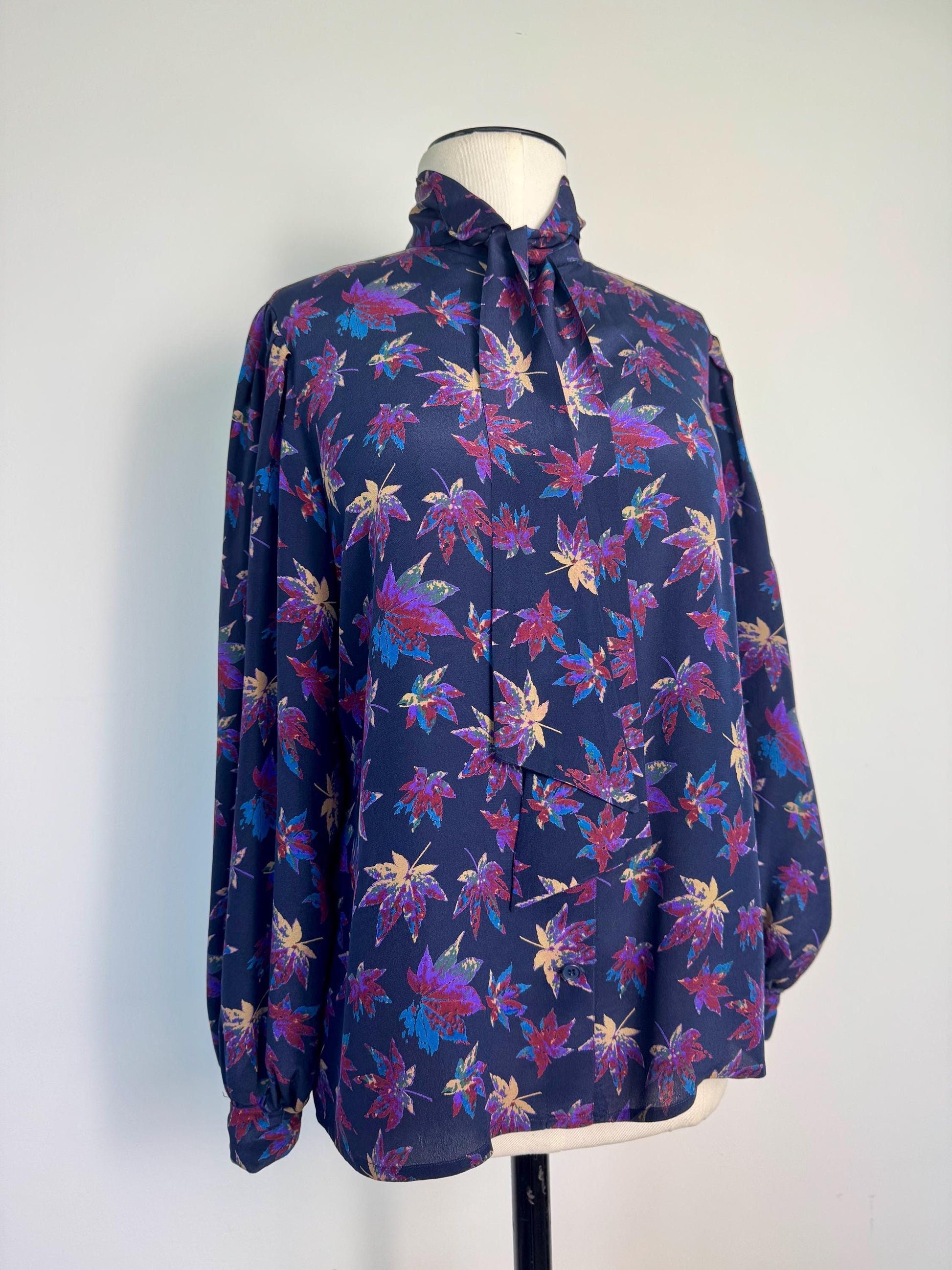 Vintage Ungaro Silk Bow Tie Blouse