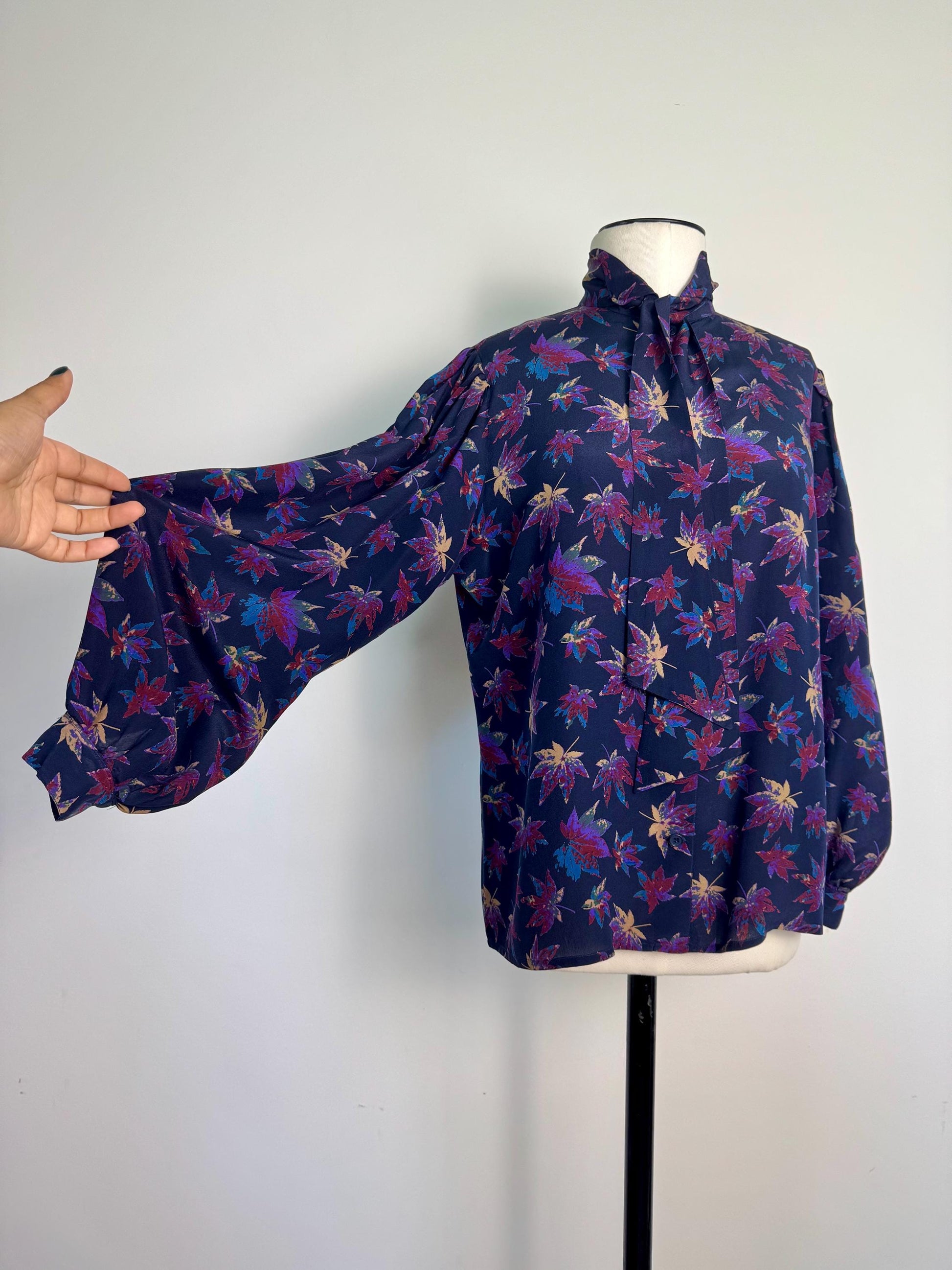 Vintage Ungaro Silk Bow Tie Blouse