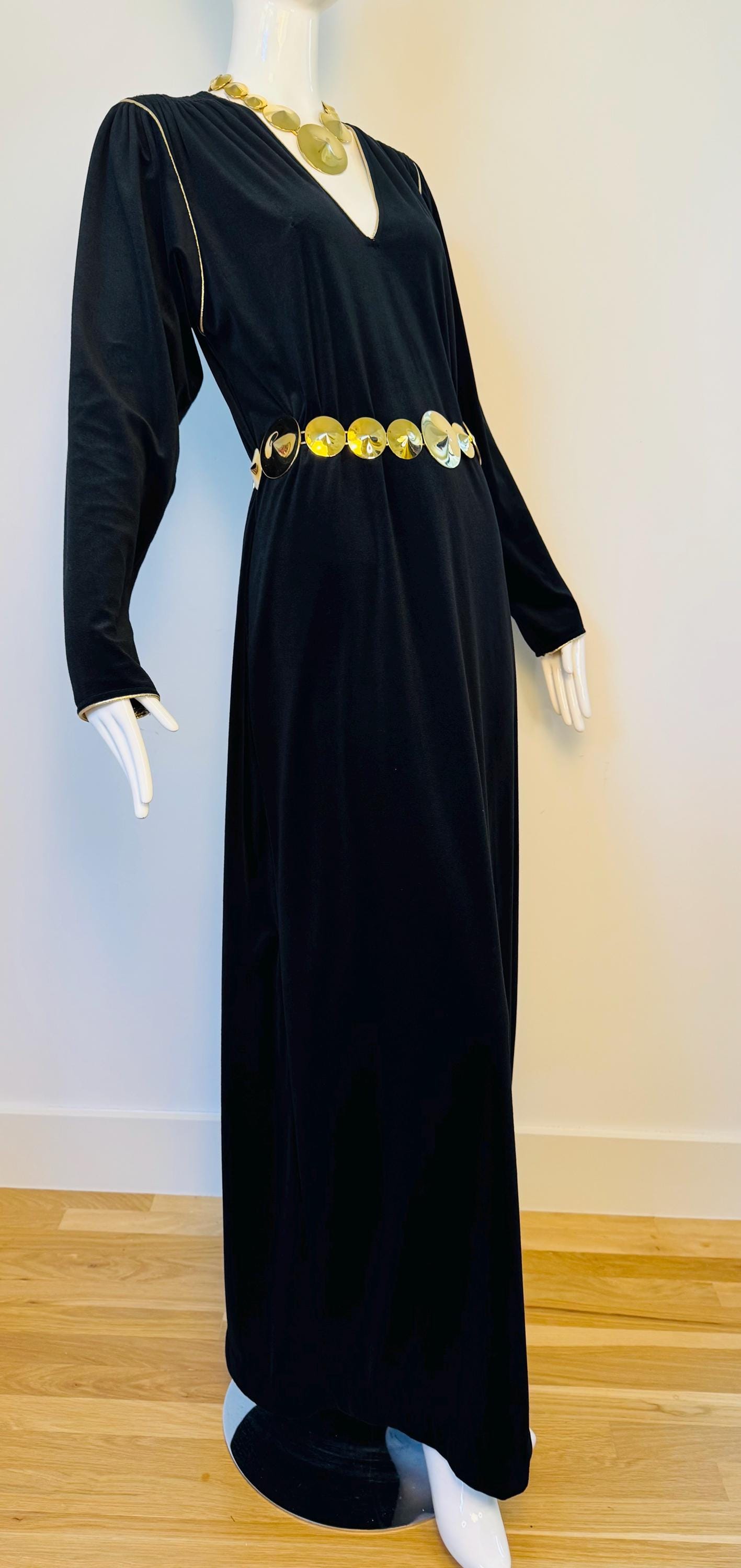 Disco Era Gold Plated Chain Belt, Necklace and Earrings Set