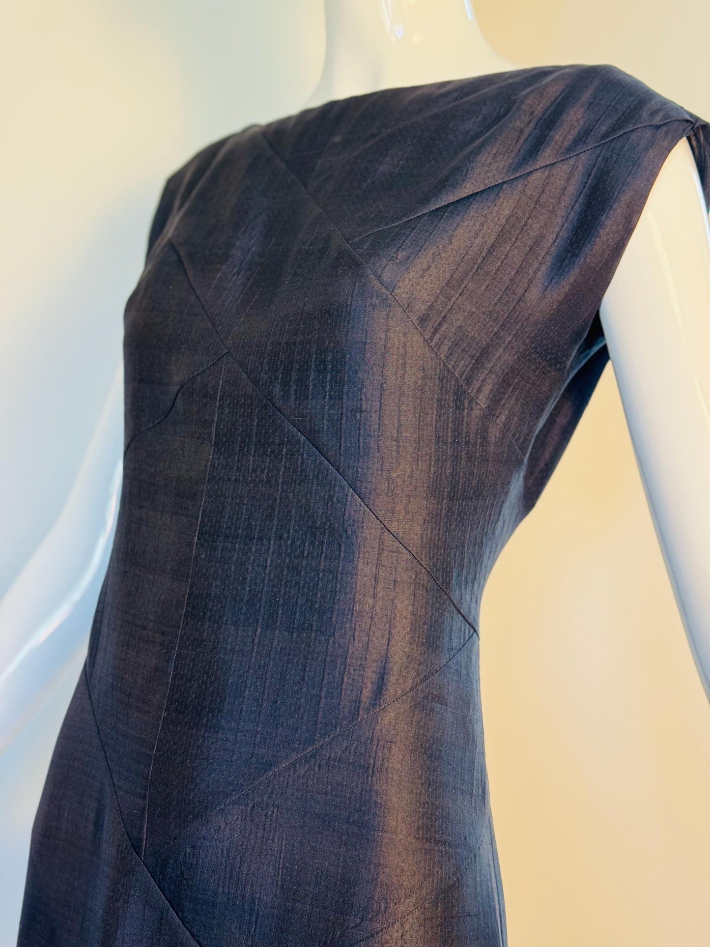 90s Christian LACROIX Black Silk Organza Gown