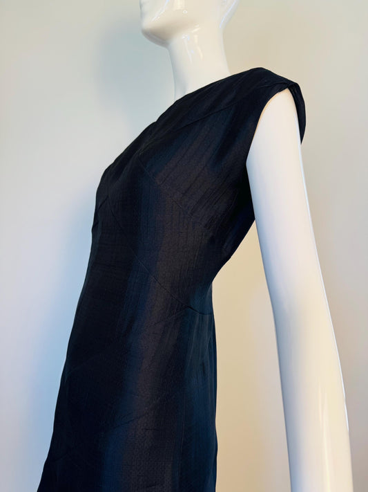 90s Christian LACROIX Black Silk Organza Gown