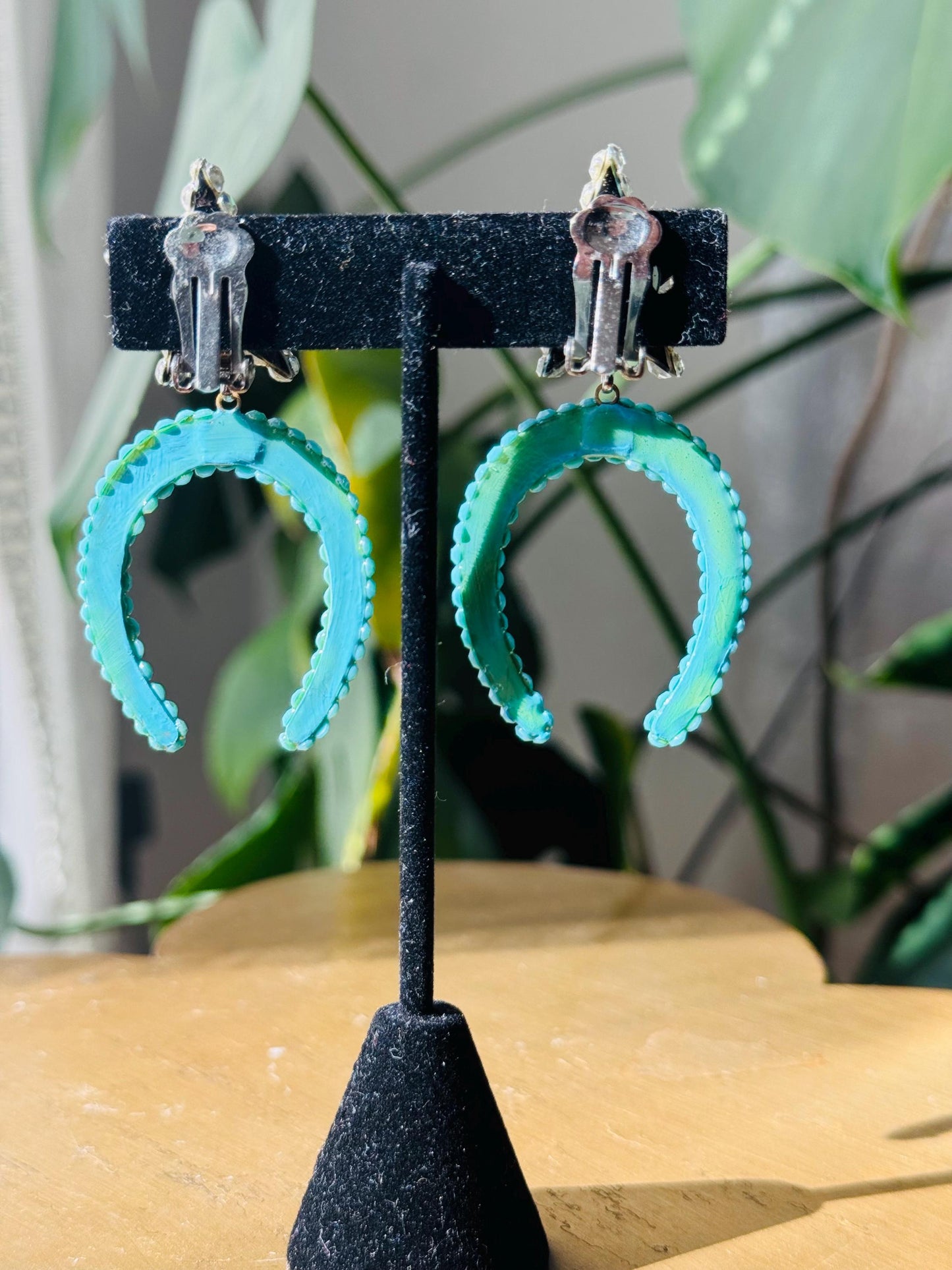Disco Era Richard Kerr Horse Shoe Crystal Earrings