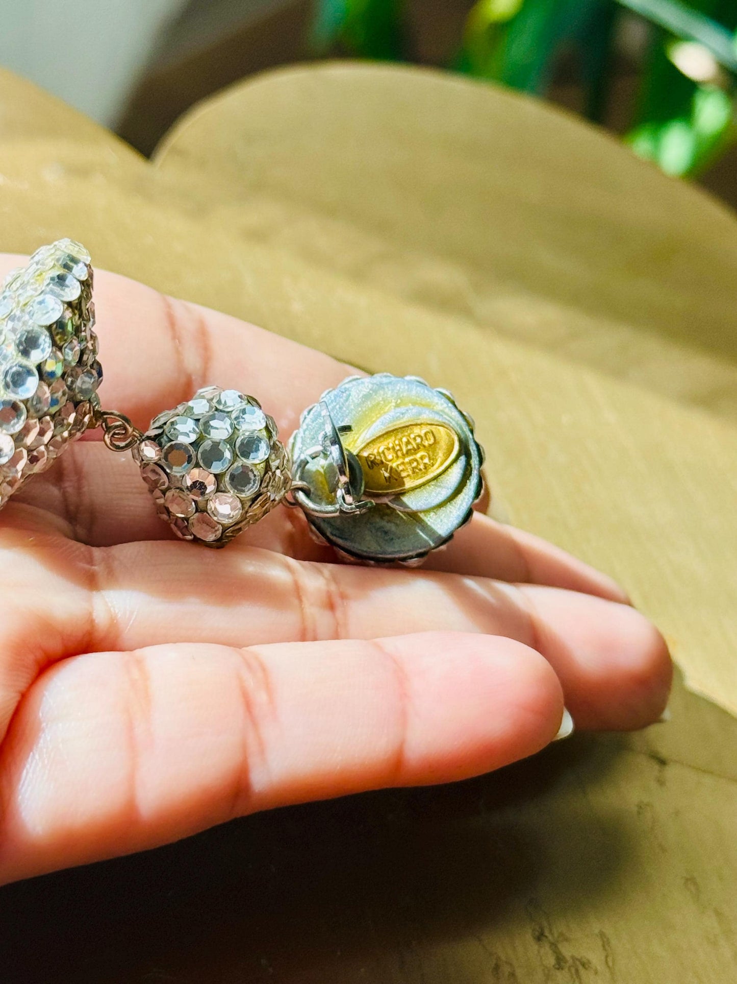 Disco Era Richard Kerr Huge Crystal Statement Earrings