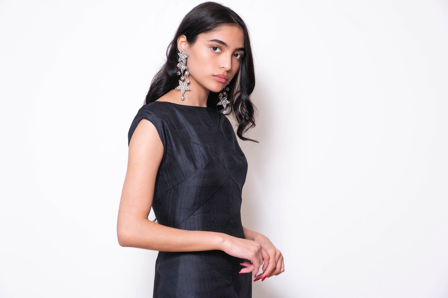 90s Christian LACROIX Black Silk Organza Gown