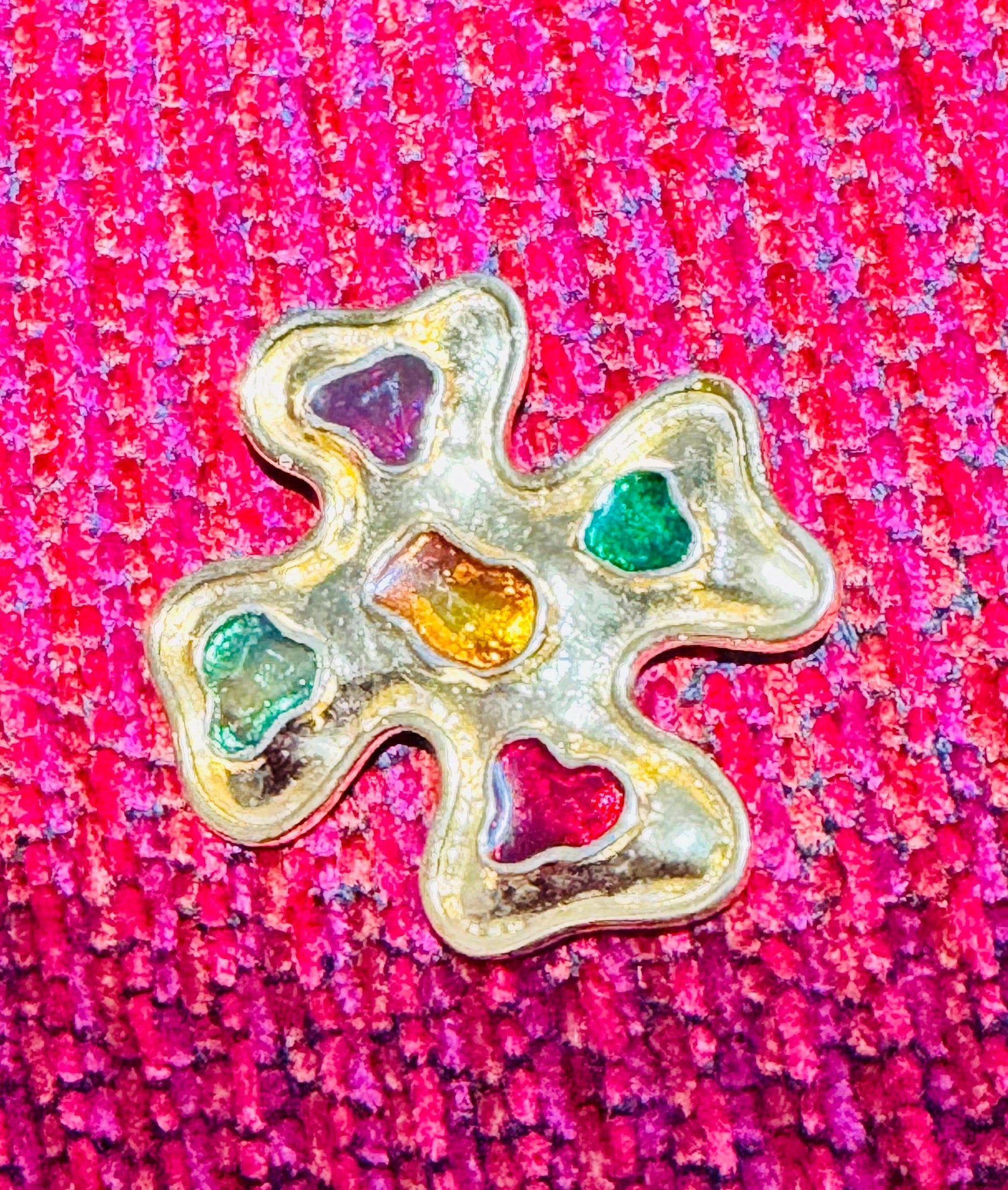 Edouard Rambaud French Designer Gilded Brooch