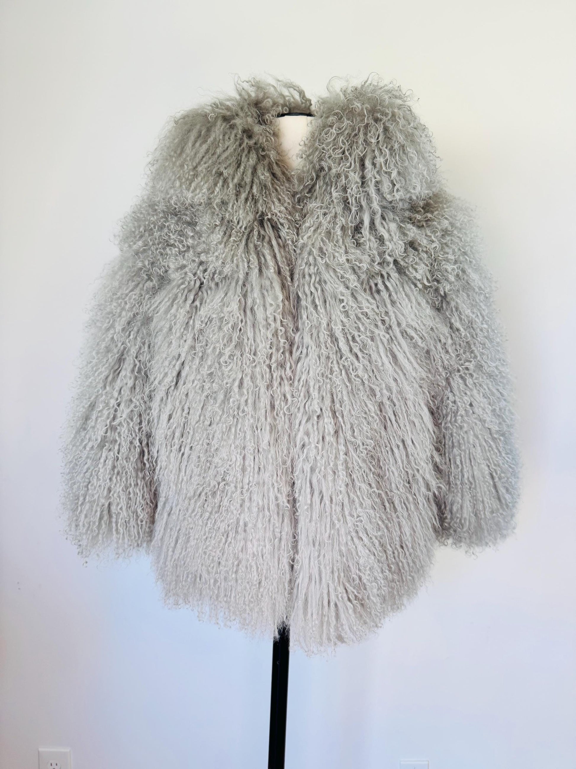Y2K Adrienne Landau Dyed Mongolian Fur Coat