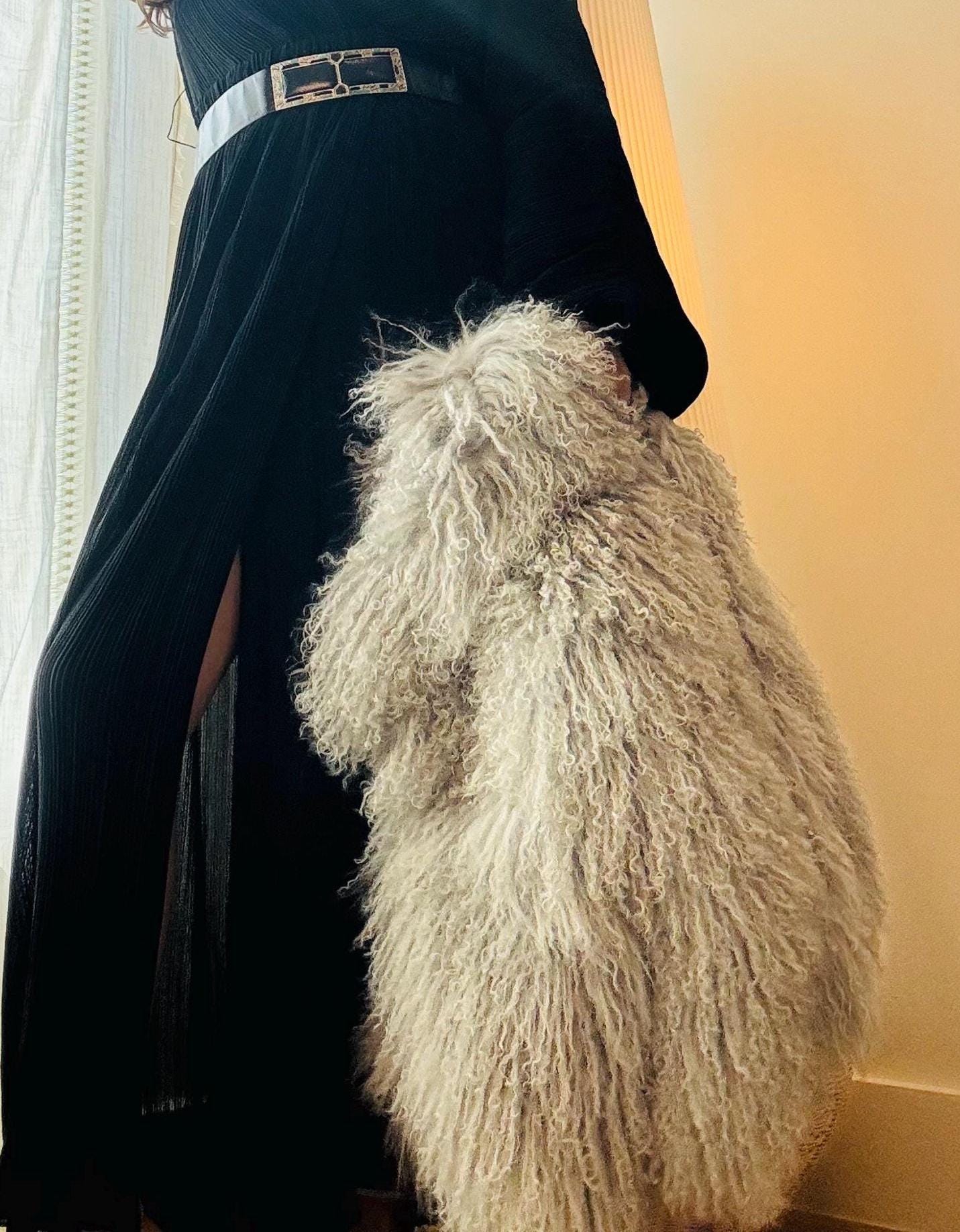 Y2K Adrienne Landau Dyed Mongolian Fur Coat
