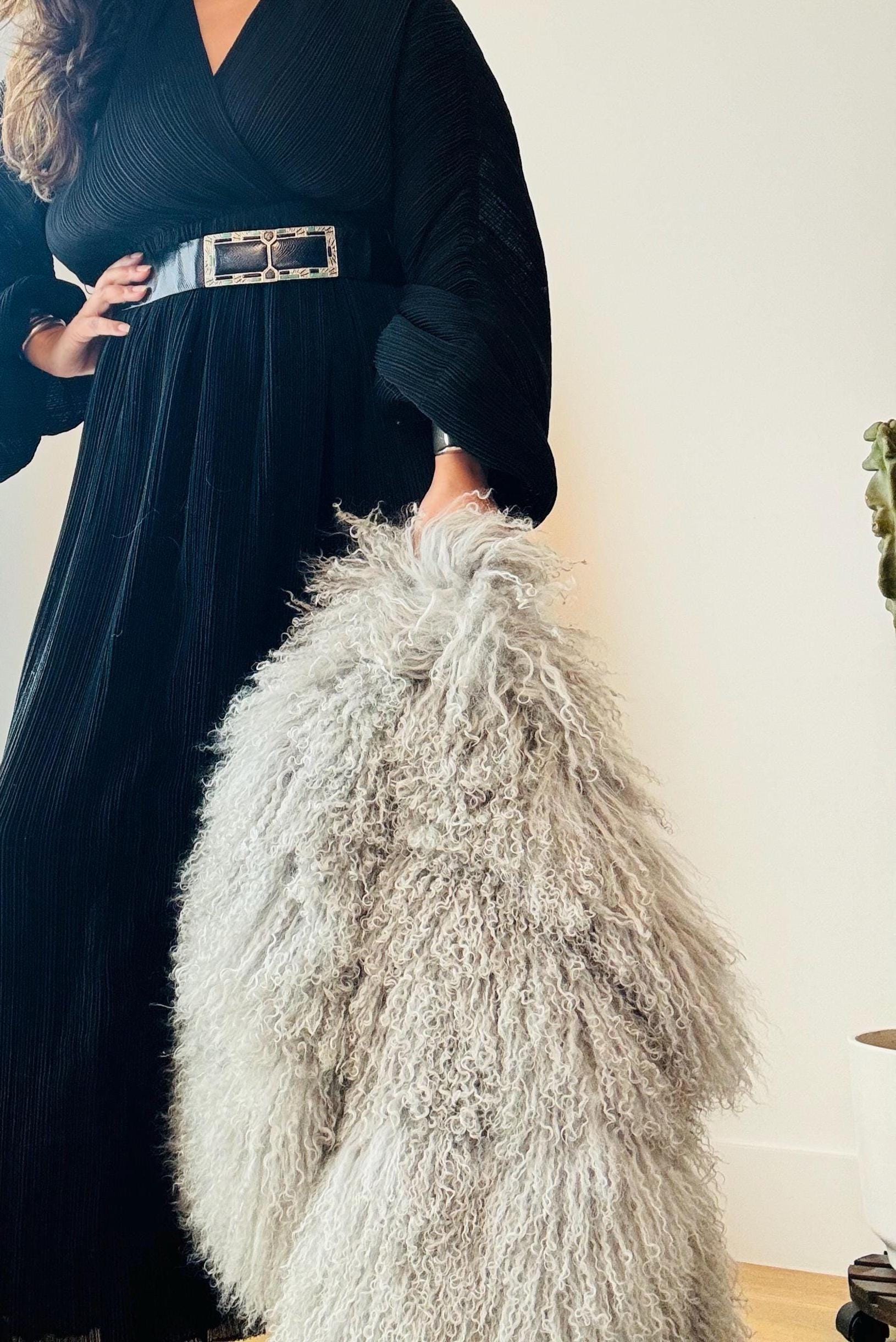 Y2K Adrienne Landau Dyed Mongolian Fur Coat