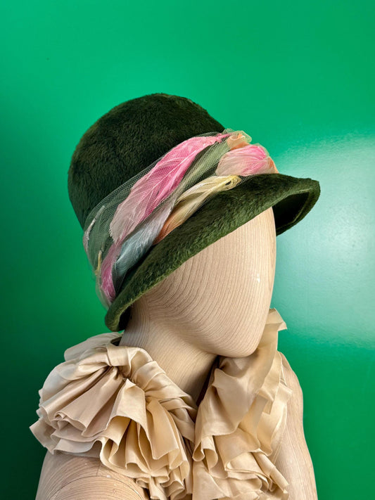 1960s Mod Christian Dior Faux Fur Bucket Hat