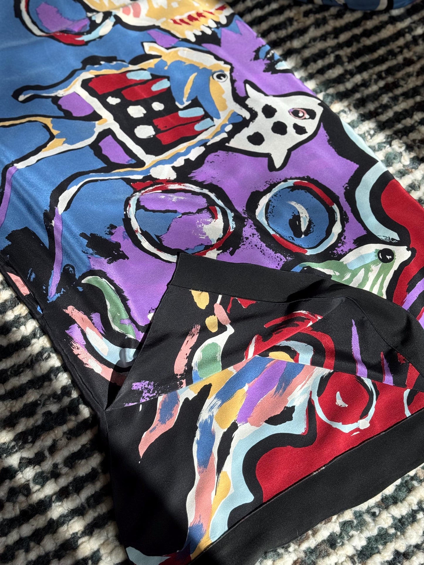 80s Michaele Vollbracht Art to Wear Silk Tunic Dress