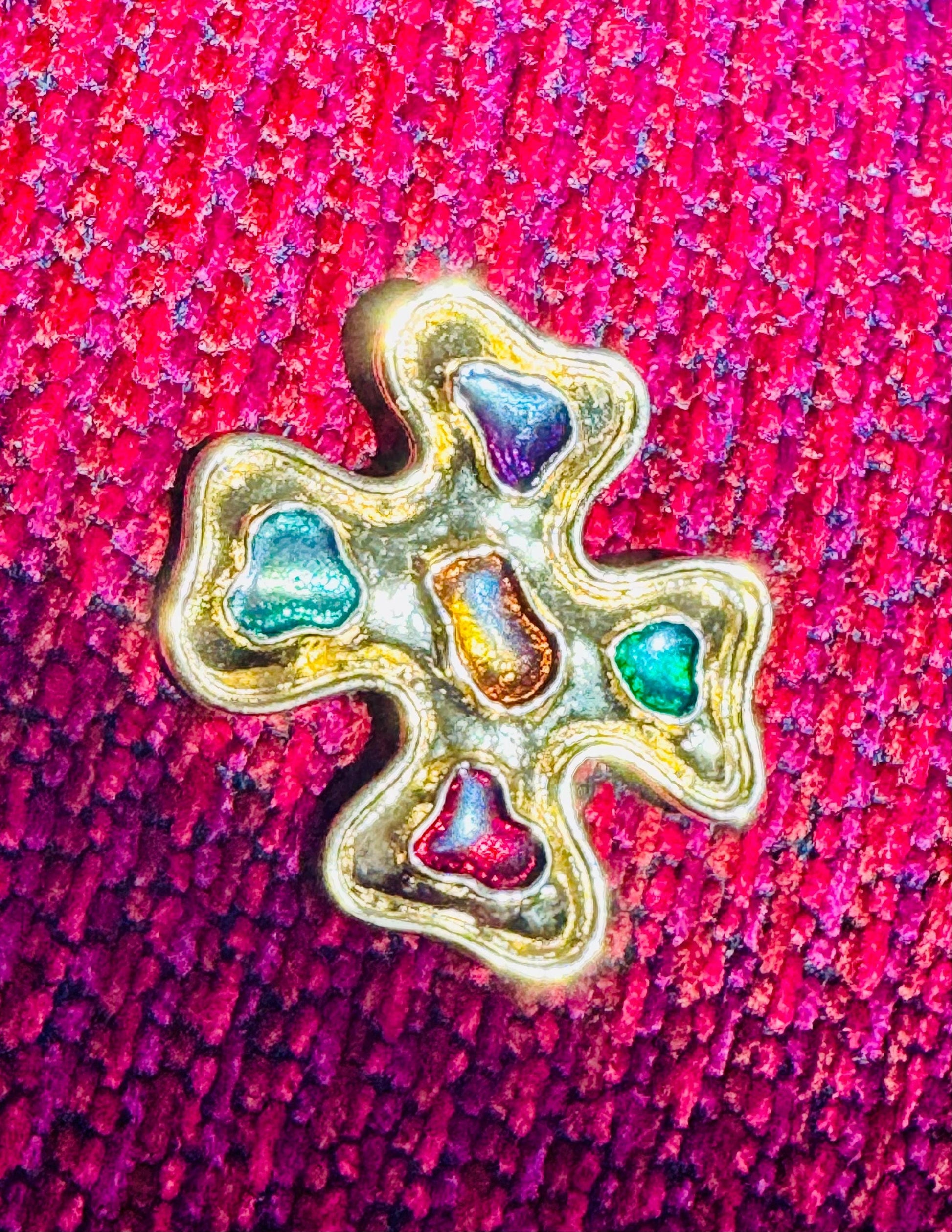 Edouard Rambaud French Designer Gilded Brooch
