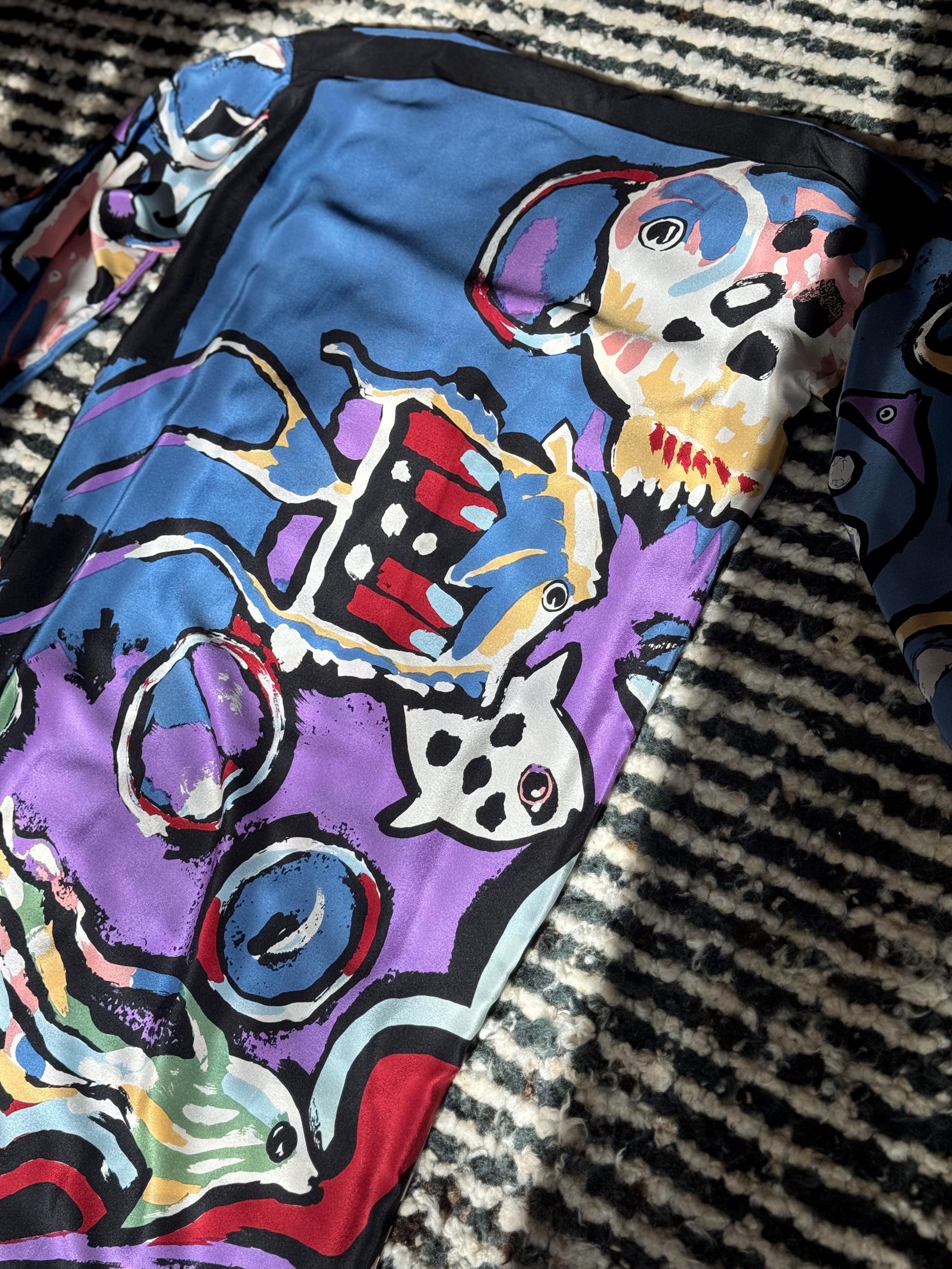 80s Michaele Vollbracht Art to Wear Silk Tunic Dress