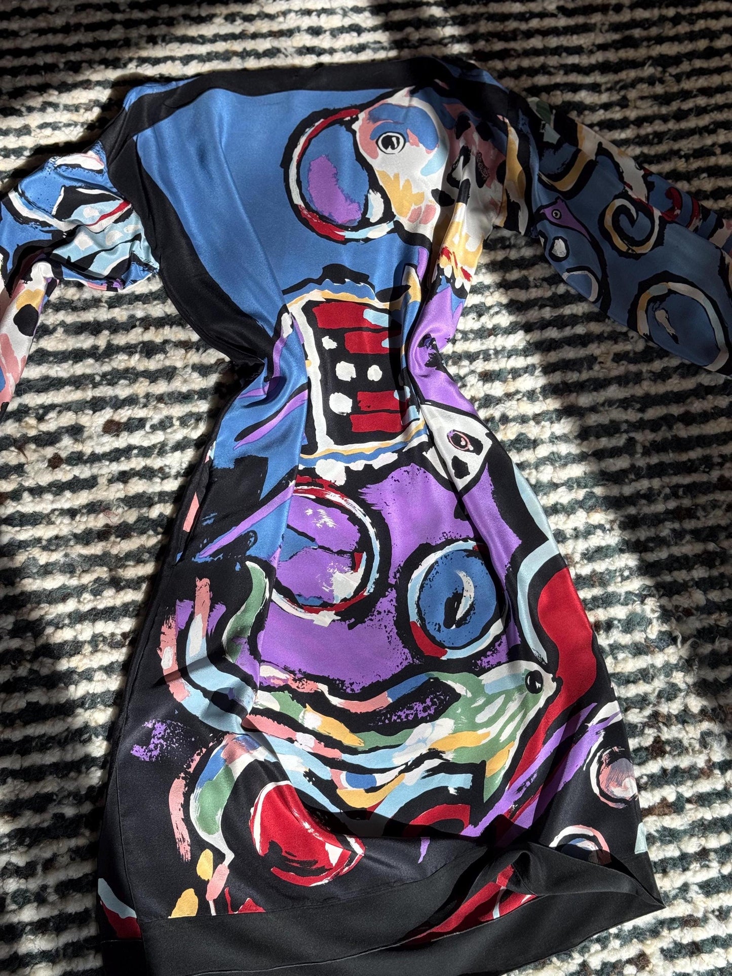 80s Michaele Vollbracht Art to Wear Silk Tunic Dress