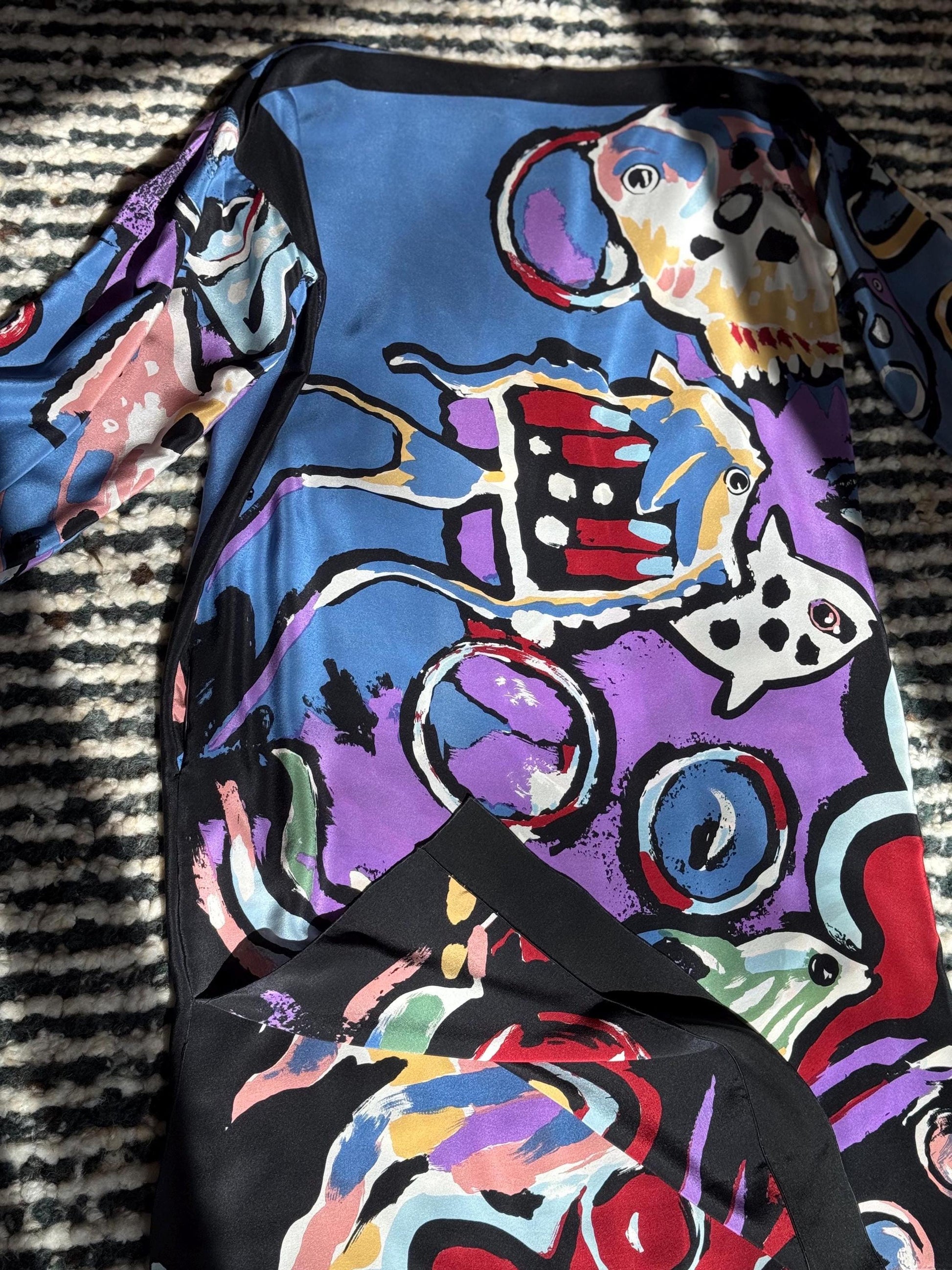 80s Michaele Vollbracht Art to Wear Silk Tunic Dress