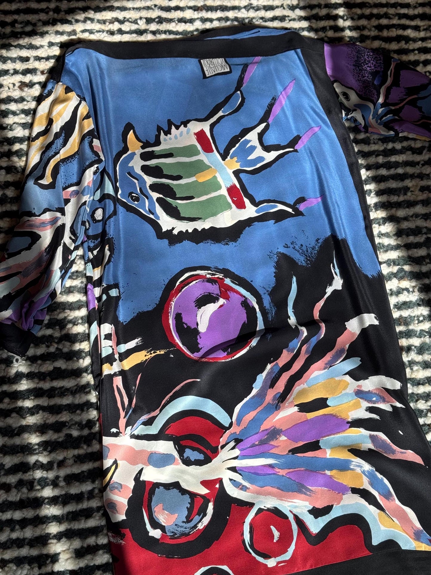 80s Michaele Vollbracht Art to Wear Silk Tunic Dress