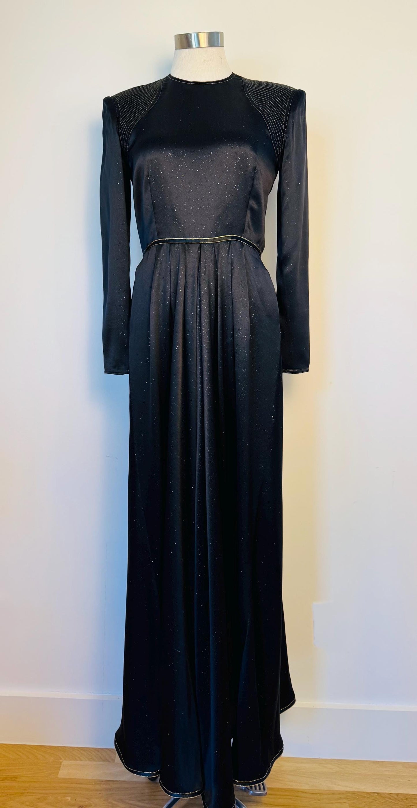 Vintage Geoffrey Beene Neo Noir Cyber Punk Silk Quilted Gown
