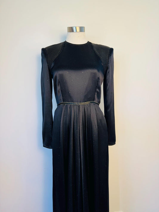 Vintage Geoffrey Beene Neo Noir Cyber Punk Silk Quilted Gown