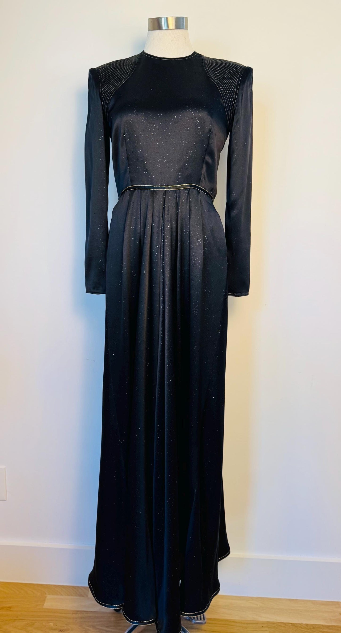 Vintage Geoffrey Beene Neo Noir Cyber Punk Silk Quilted Gown