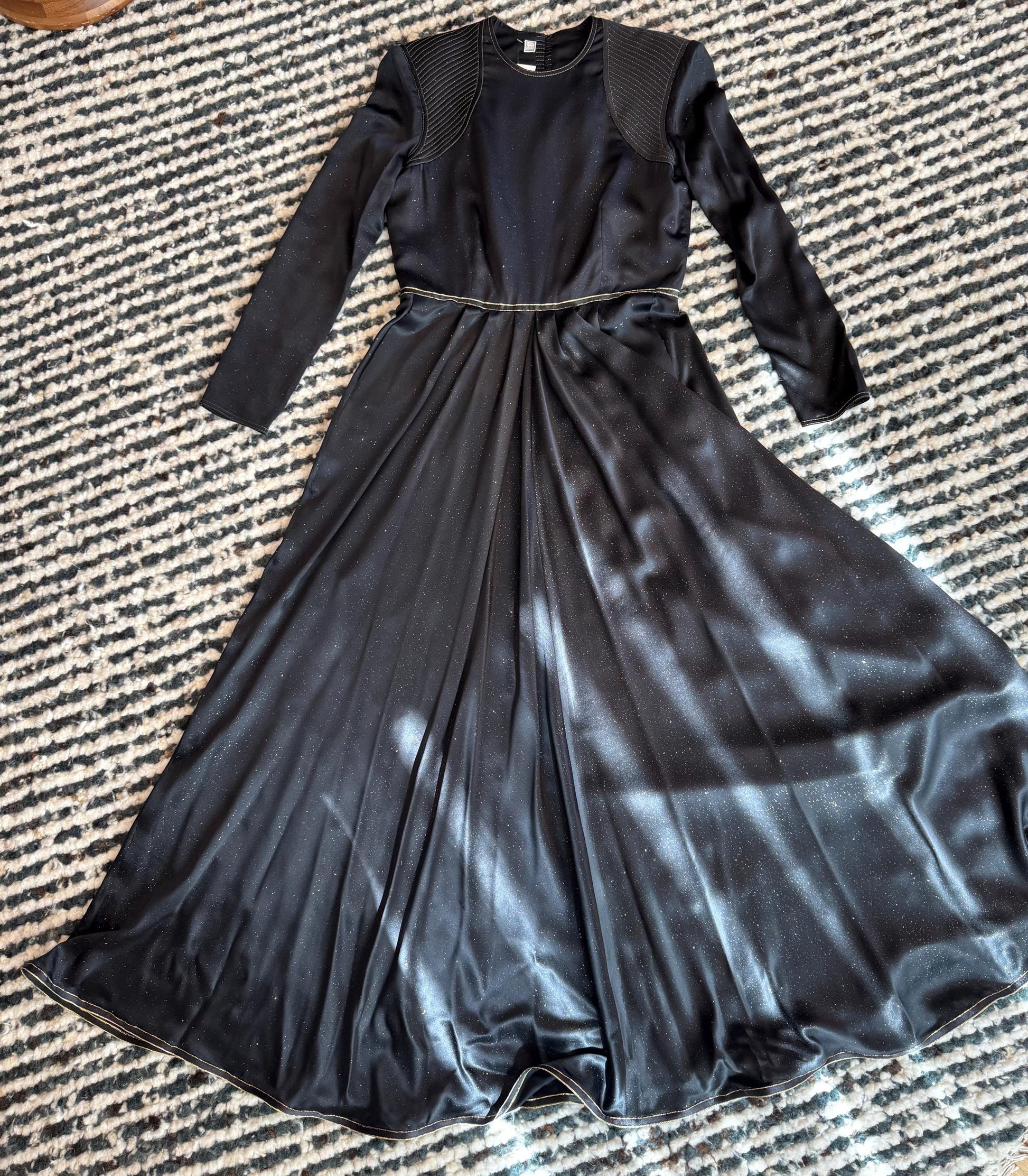 Vintage Geoffrey Beene Neo Noir Cyber Punk Silk Quilted Gown