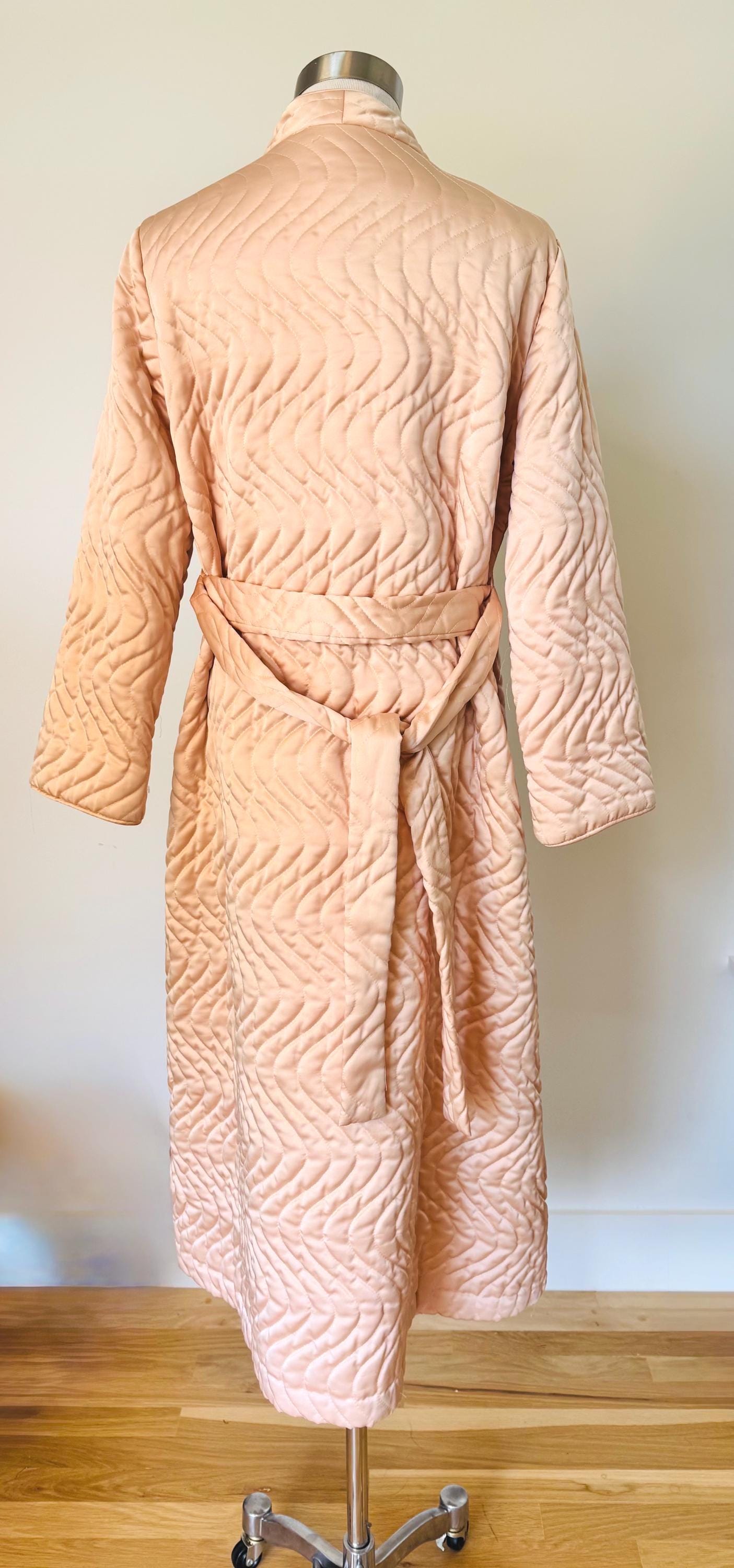Vintage Zandra Rhodes Satin Quilted Duster