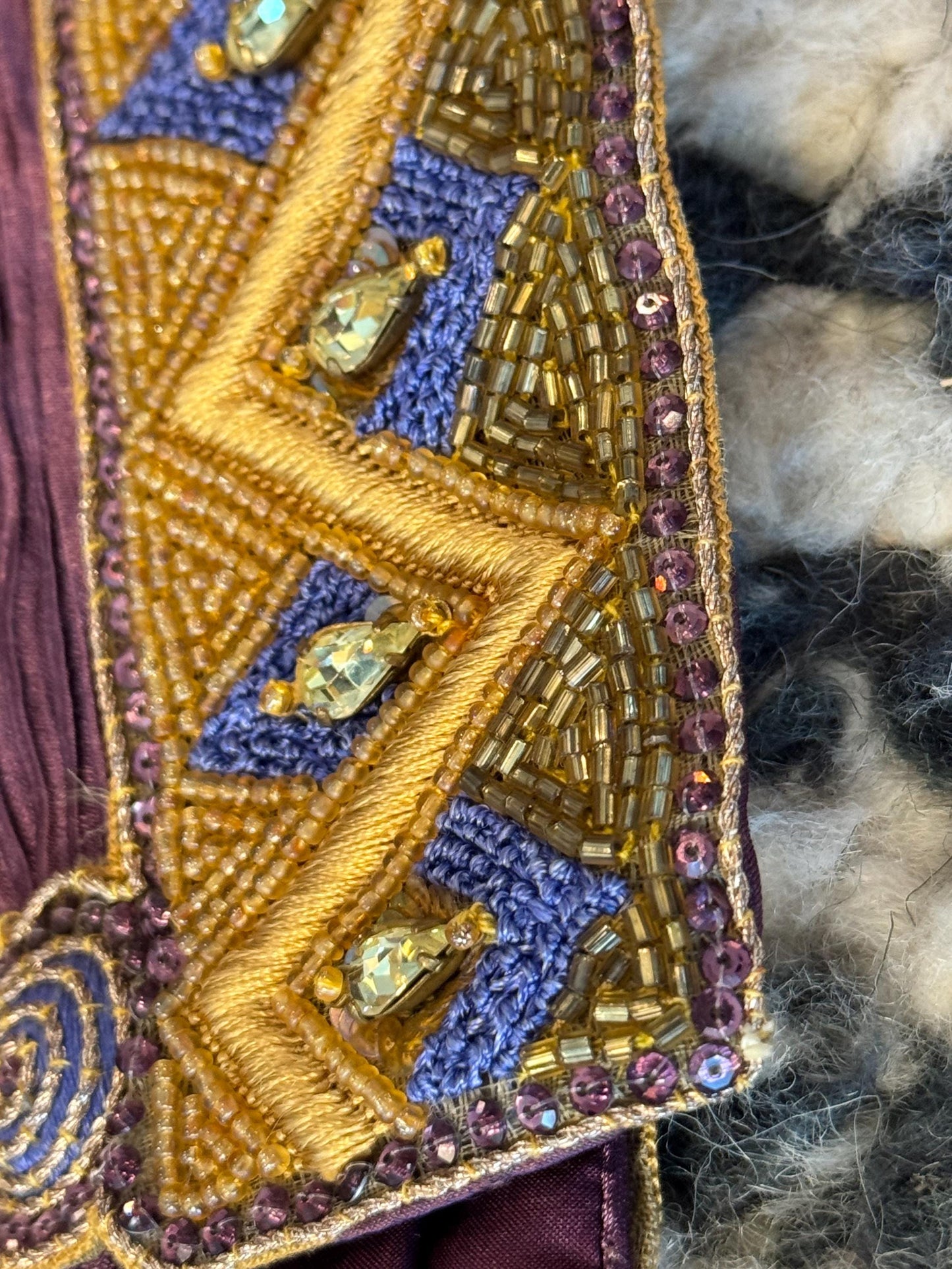 Vintage Mary McFadden Couture Regal Silk Beaded Jacket