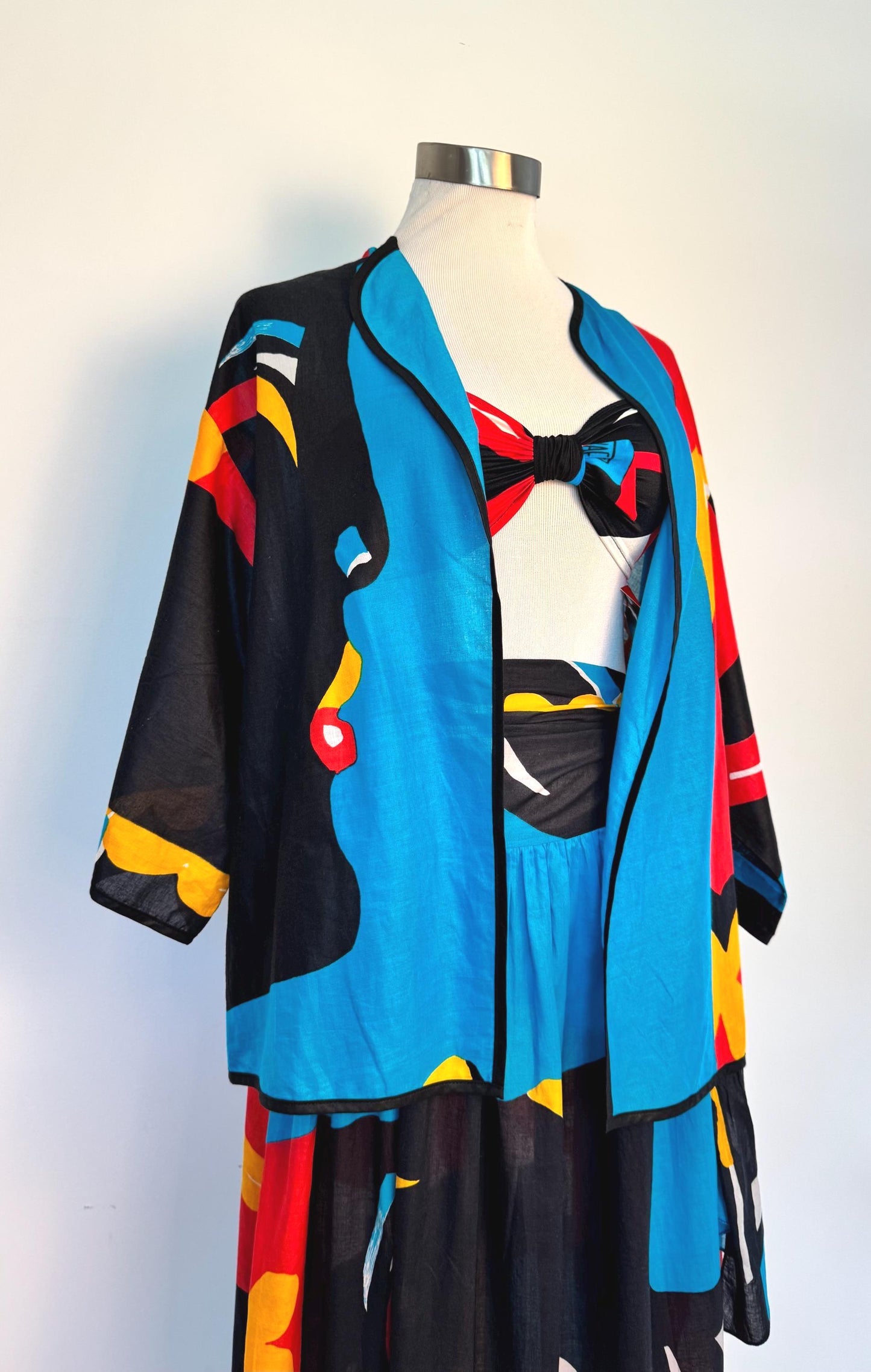 1980s Michaele Volbracht 3 Piece Beach Wear