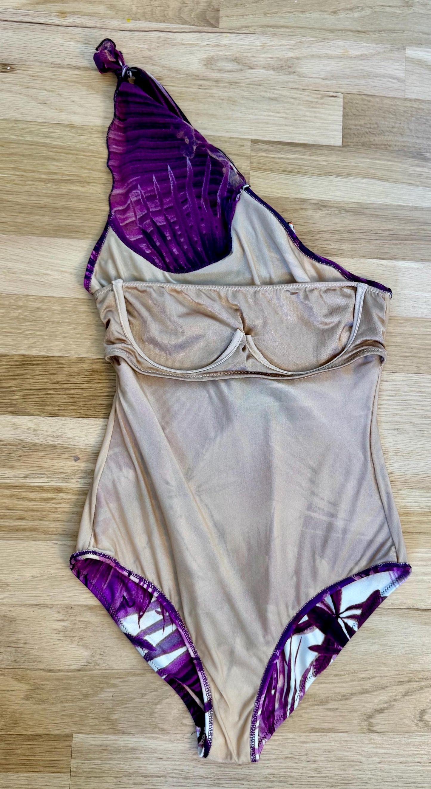 90s Jean Paul Gaultier Soleil Tropical Swimsuit and Mesh Pants Ensemble